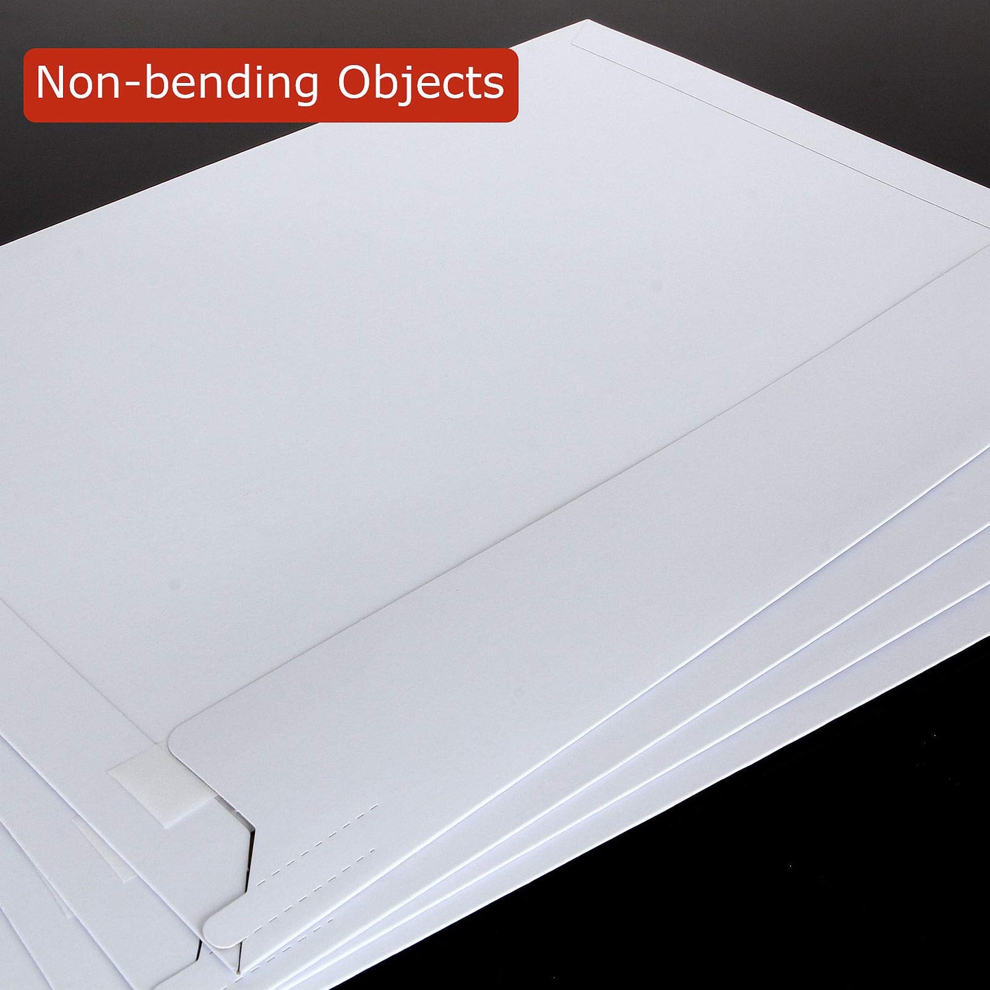 Feng 100 Pack 12.75 x 9 Inch Rigid Paperboard Mailers Stay Flat Photo Document Rigid Mailers Self-Seal Cardboard Envelopes White Chipboard Mailers