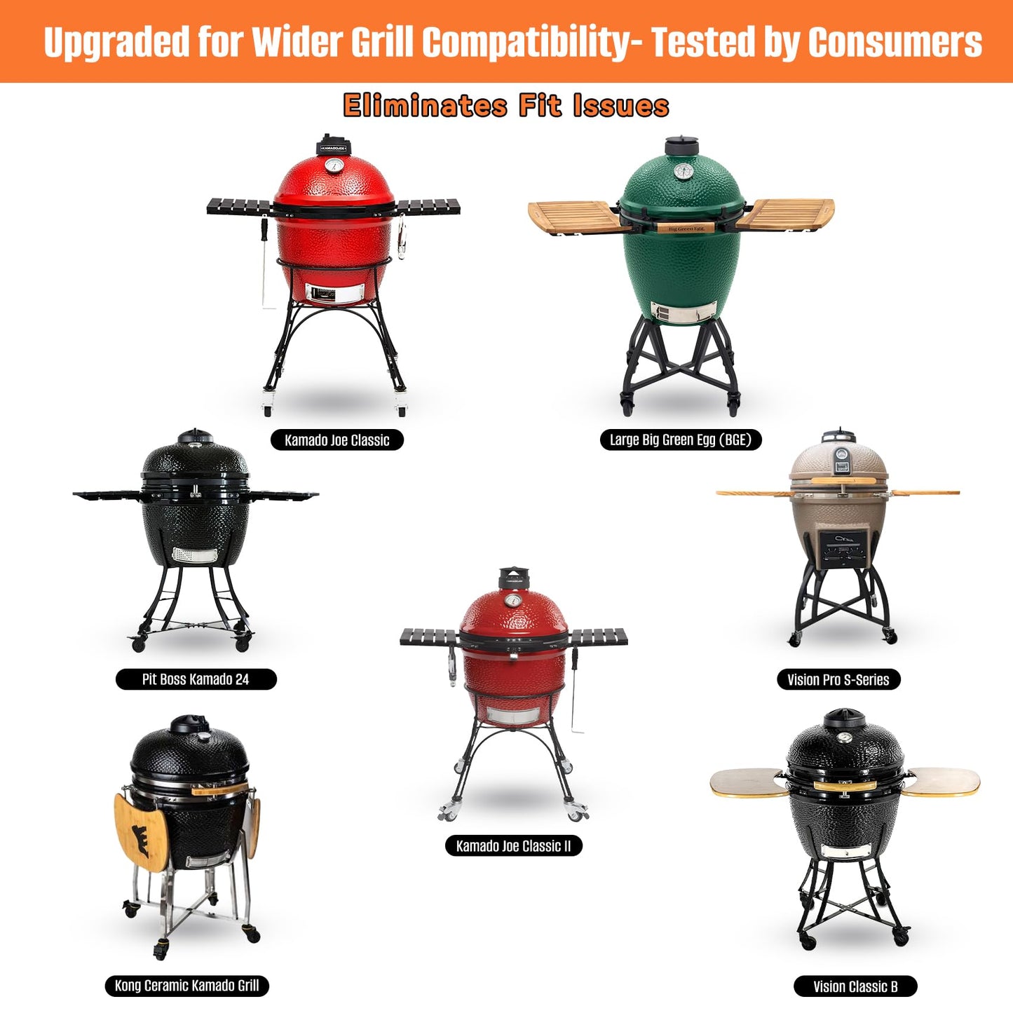 onlyfire Stainless Steel Charcoal Ash Basket Fits Large BGE, Kamado Joe Classic and Other Similar Grills