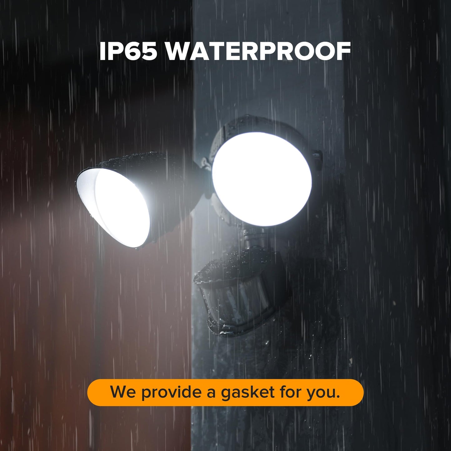 LUTEC 32W 3500 Lumen LED Security Lights Motion Sensor Light Outdoor, 5000K Daylight, IP54 Waterproof, Dusk to Dawn, Motion Detector Flood Light for Garage, Yard, Porch-Black