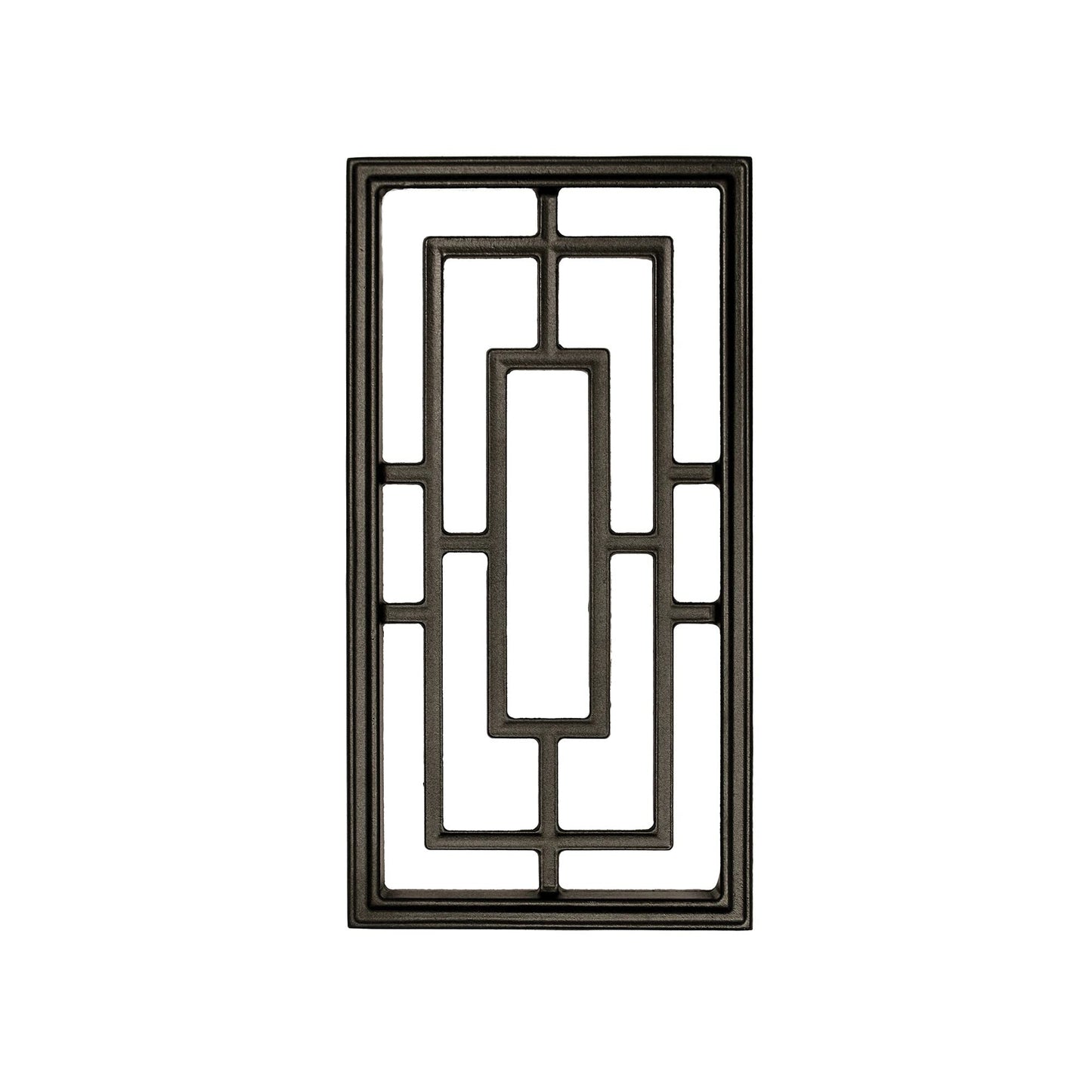 Nuvo Iron Decorative Insert for Fencing, Gates, Home, Garden - Rectangular, 9" X 17″, Black
