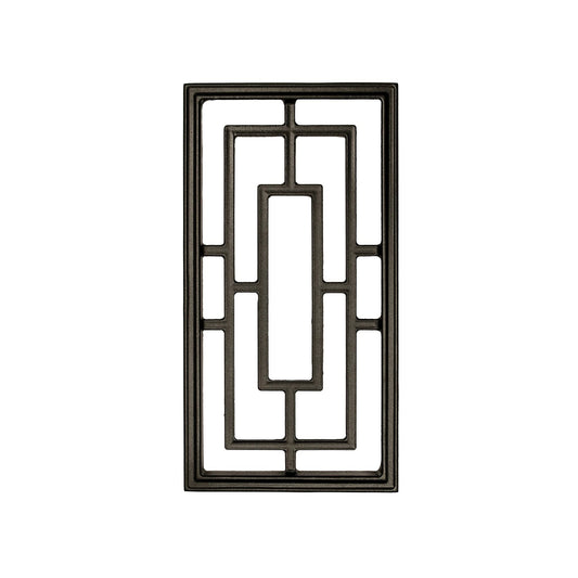 Nuvo Iron Decorative Insert for Fencing, Gates, Home, Garden - Rectangular, 9" X 17″, Black