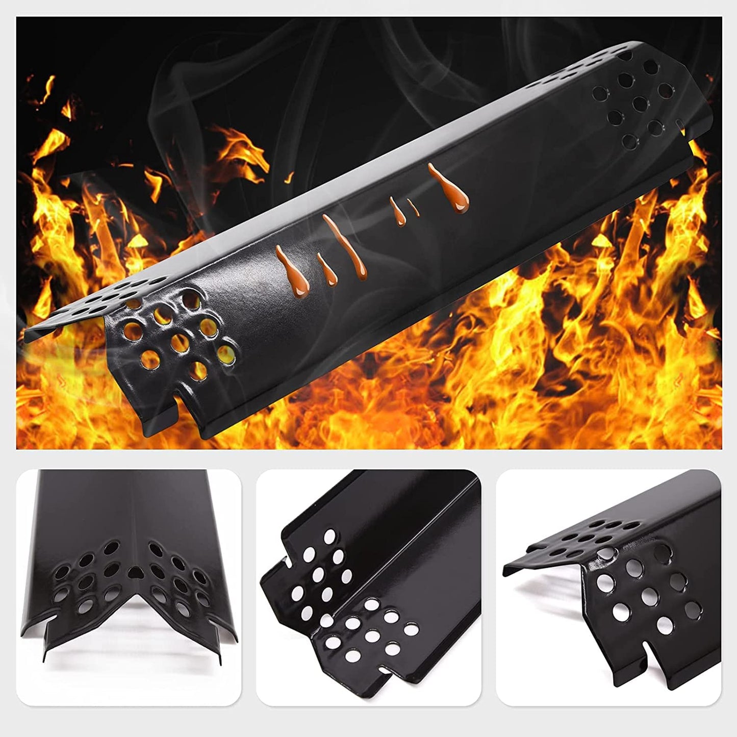 Criditpid Barbecue Replacement Parts for Nexgrill 720-0830H 720-0783E 720-0888 720-0888n, 4-Pack Heat Plate Shields Grill Burners Igniters Parts for Nexgrill 4 Burner 720-0830H