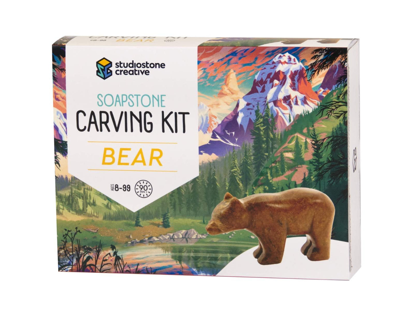 Bear Studiostone Creative Soapstone Sculpture Carving DIY Arts and Crafts Kit for Kids Adults