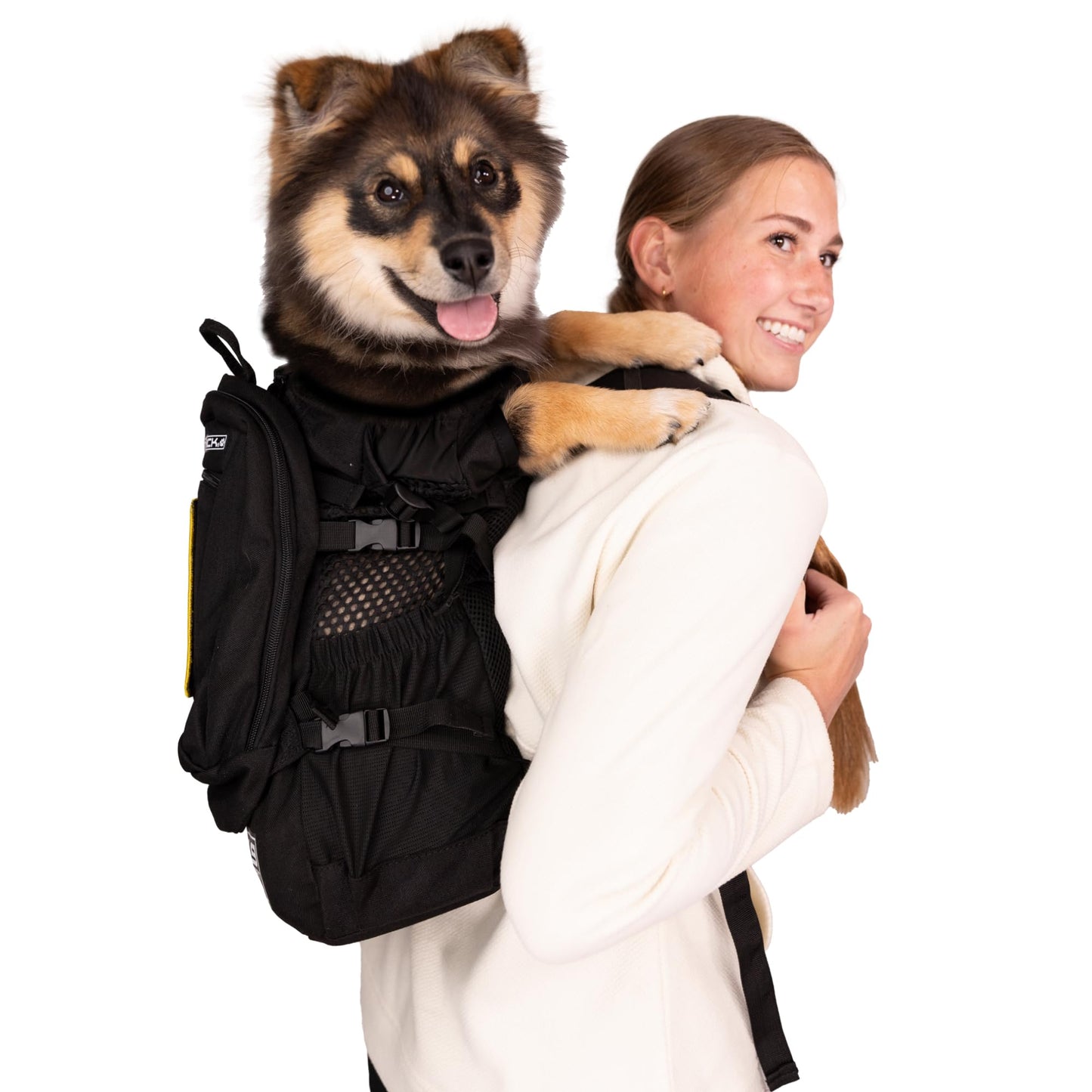 K9 Sport Sack | Dog Carrier Adjustable Backpack (Large, Plus 2 - Jet Black)