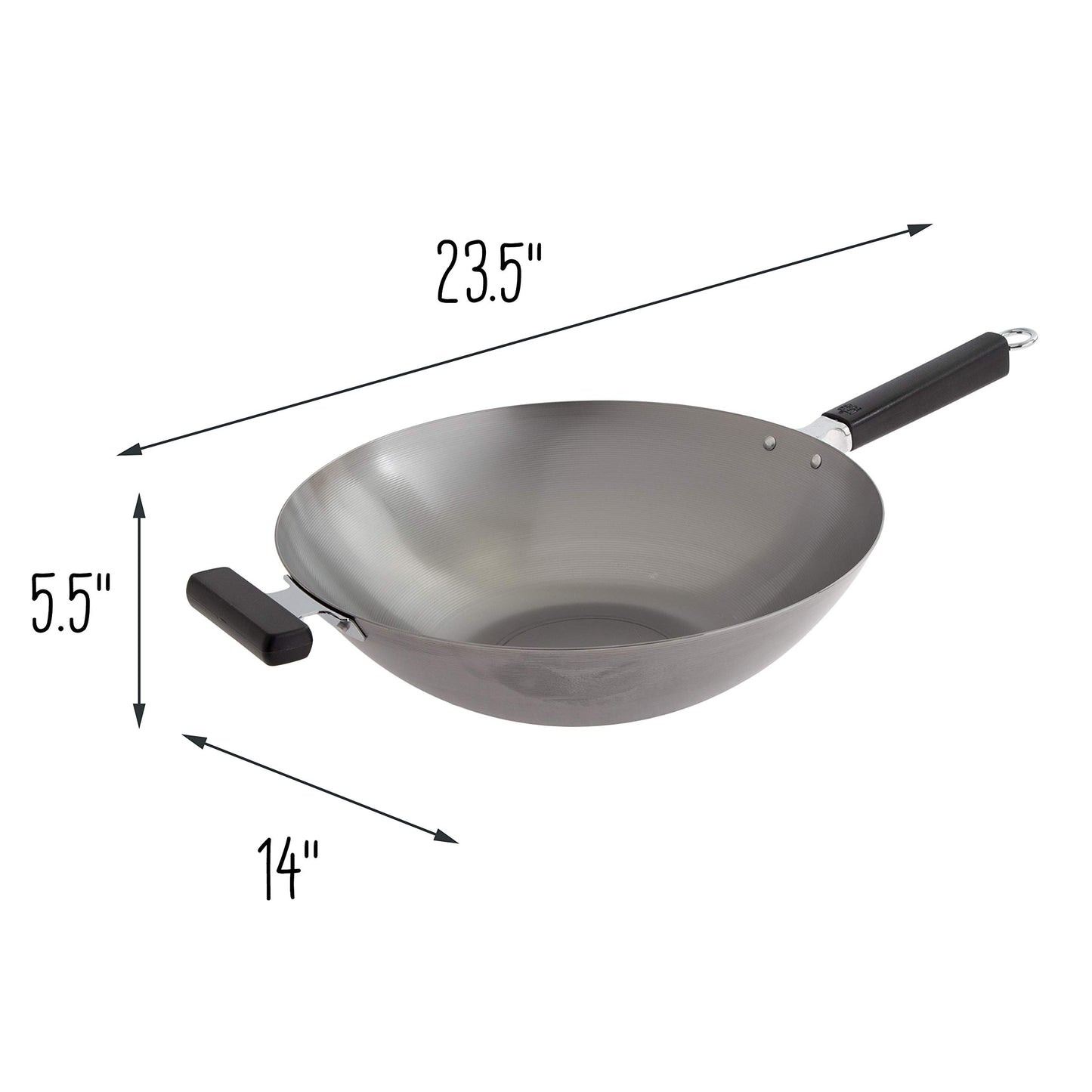 Joyce Chen Professional Series 14-Inch Carbon Steel Wok with Phenolic Handles
