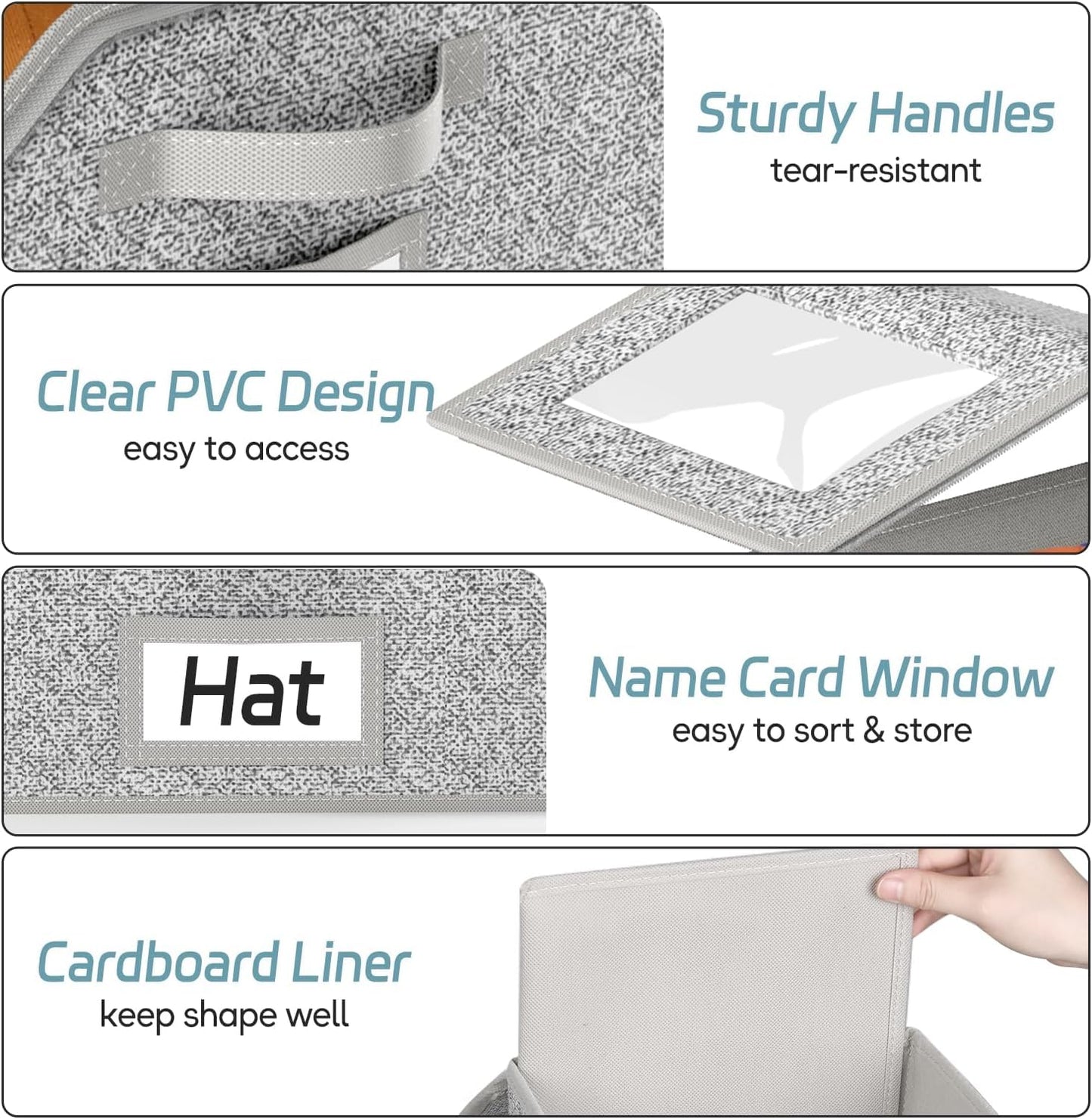 2 PCS Stackable Hat Storage for Baseball Caps, Holds up to 24 Caps Hat Organizer for Closet, Sturdy Snapback Boxes for Men with Cardboard, Grey (2)