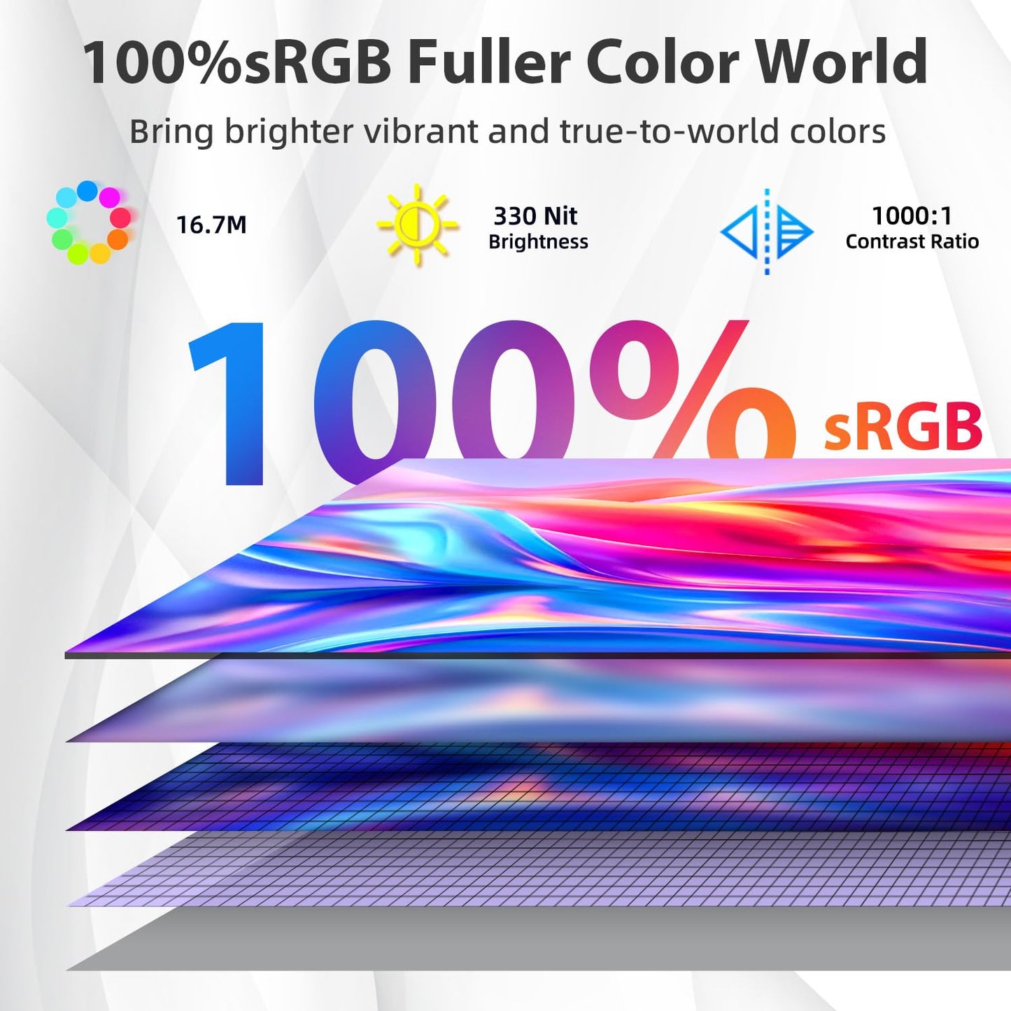 2K Laptop Monitor Extender - 13" IPS 1440P Dual Monitor Attachment Plug & Play Multiple Screens for 13"-17" Laptop Compatible with Wins Mac Dex Chrome Travel Gaming Work