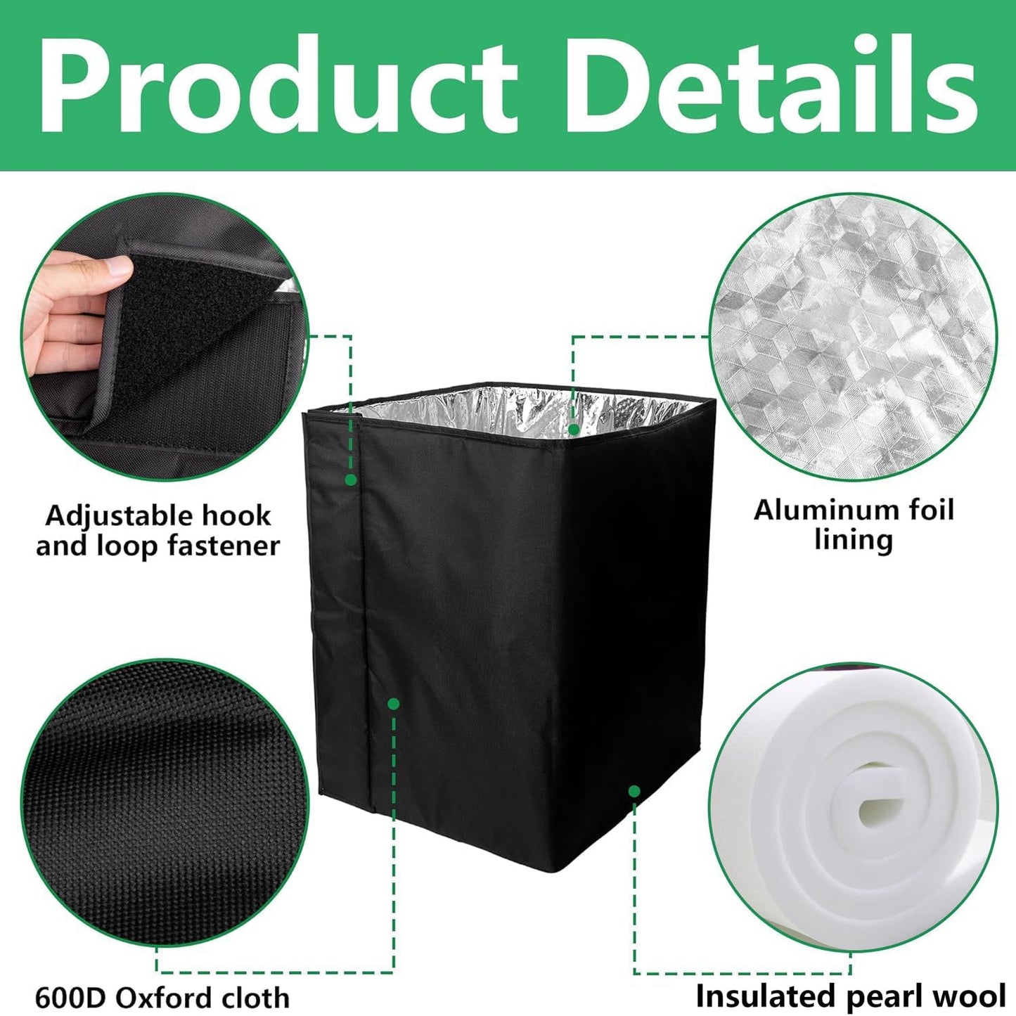 codree 10 Frame Winter Bee Hive Wrap- 1 Deep Box & 1 Medium Box 600D Oxford Beehive Winter Protection Cover- Cozy Windproof Warm Bee Hive Insulation Wrap for Most Bee Hive (85" x 17")