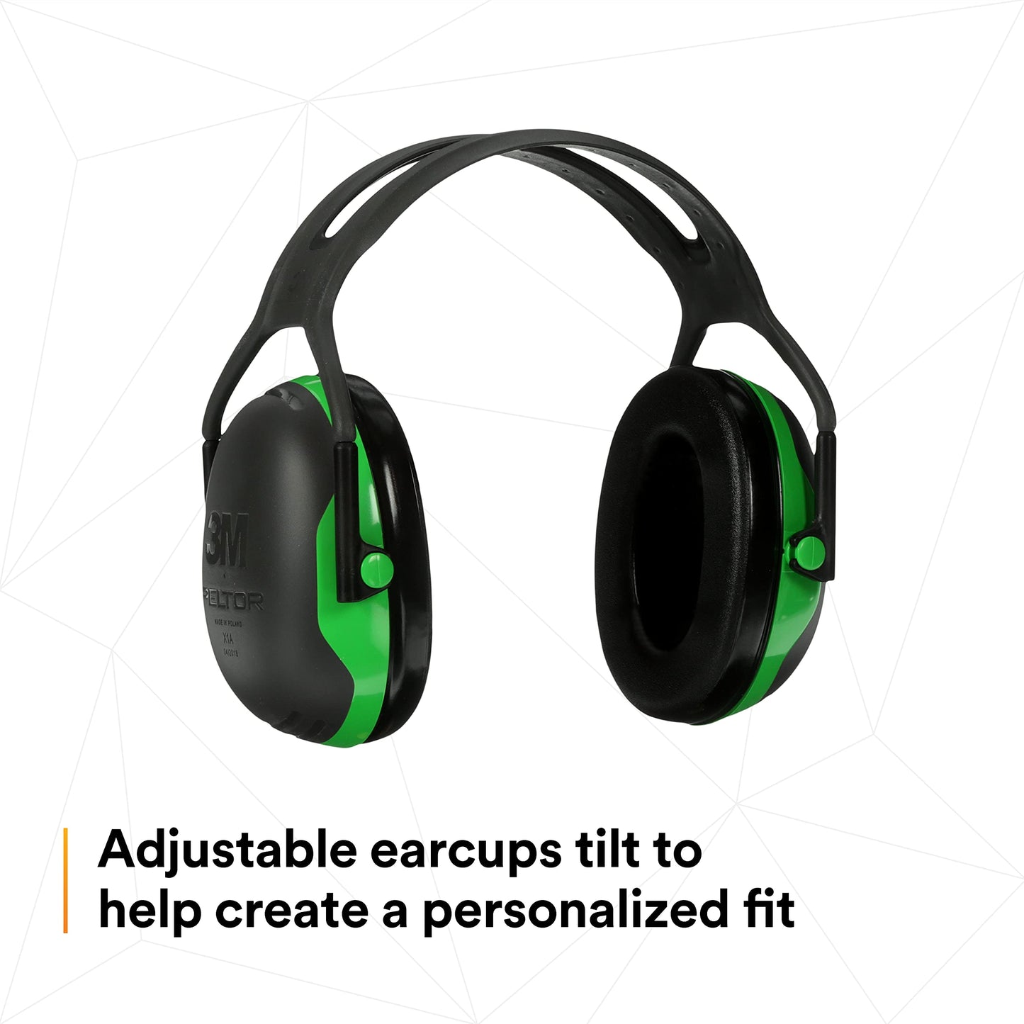 3M Peltor X1A Over-the-Head Ear Muffs, Noise Protection, NRR 22 dB, Construction, Manufacturing, Maintenance, Automotive, Woodworking