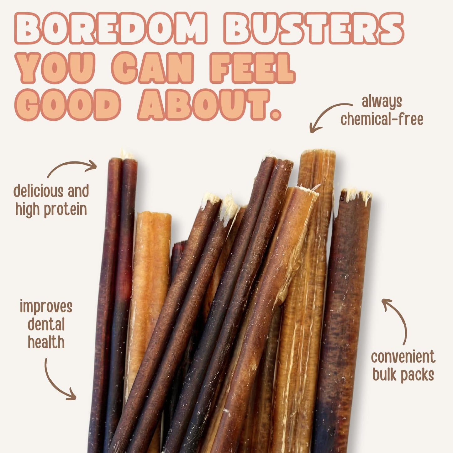 Purely Paws Bully Sticks Supreme for Large Dogs – Extra Thick, Long-Lasting Dog Chews for Aggressive Chewers – 100% Beef, Rawhide-Free & Low Odor – Canadian Company (12", 10 Count)