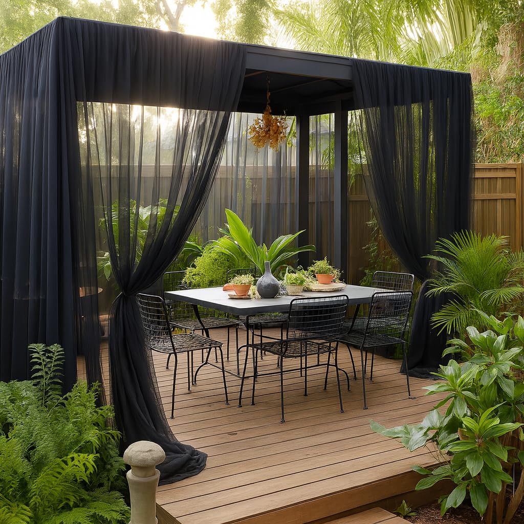 Black DIY Mosquito Net Fabric | 10x20 FT Netting 2 Pack | Insect Cover for Garden, Patio, Outdoor & Windows | Multiple Sizes in Black, White & Green | Mesh Screen Barrier
