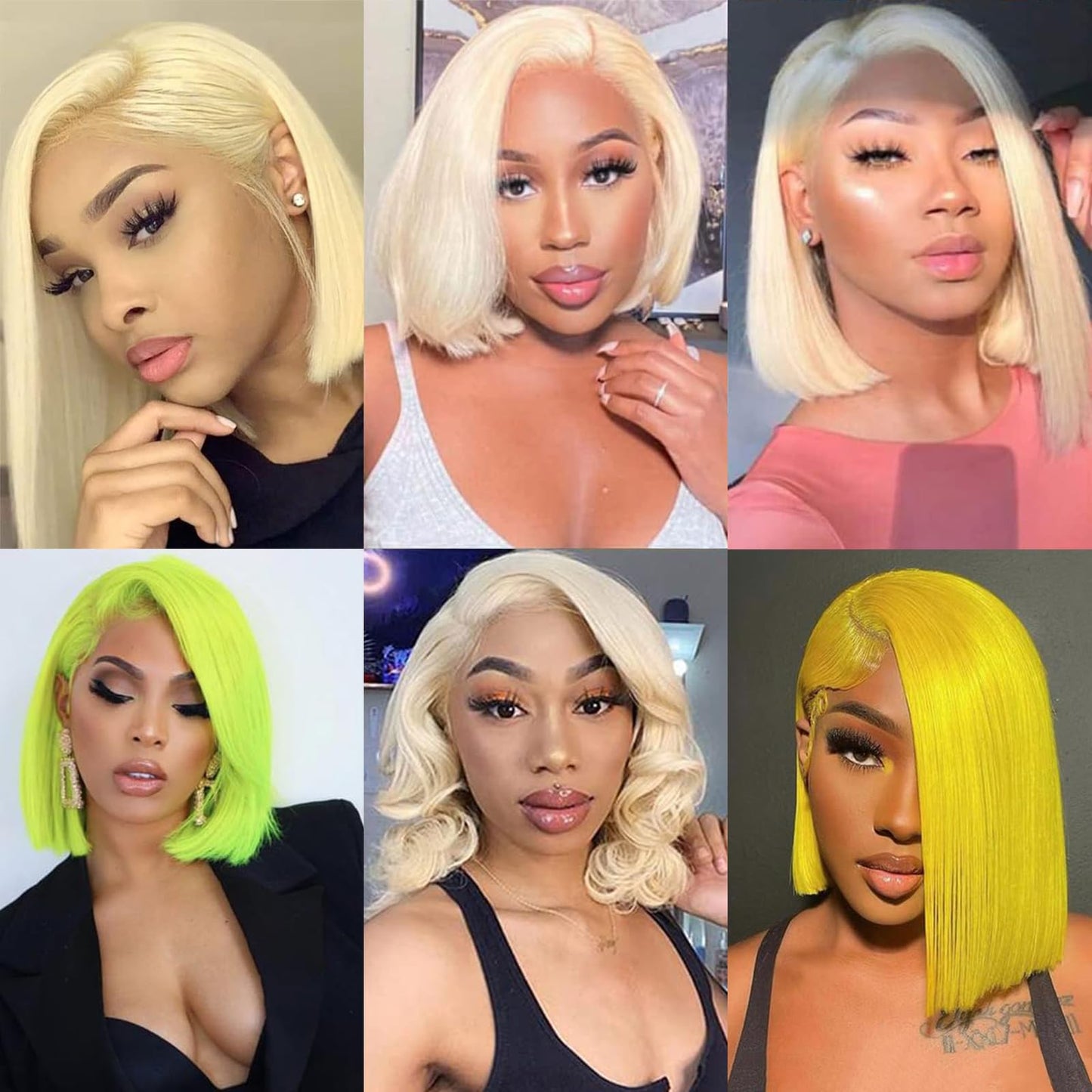 Bob Wig Human Hair 13x4 Lace Front Wigs Human Hair Pre Plucked with Baby Hair 150% Density Short Bob Wigs for Women Straight Bob Frontal Wigs Human Hair Natural Color(10inch, 613color bob wig)