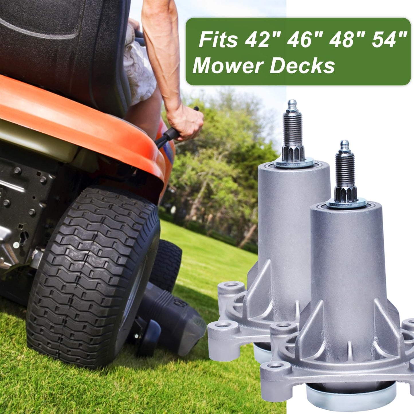 Podoy 532187292, 187292, 192872 Lawn Mower Deck Spindle Assembly for Crafts-man Husqvarn Poulan 192870, 532187292,532192870 567253301 587819701Lawn Mower Parts, Fits 42", 46", 48", 54" Decks
