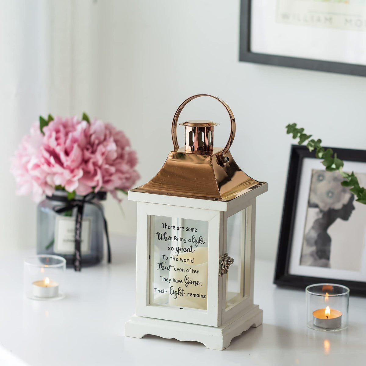 Memorial Lantern Sympathy Gift for Loss of Loved One: Memorial Gifts for Loss of Mother Mom Father Dad Husband Son Grandma Sister Brother Thoughtful Funeral Rememberance Condolence Bereavement