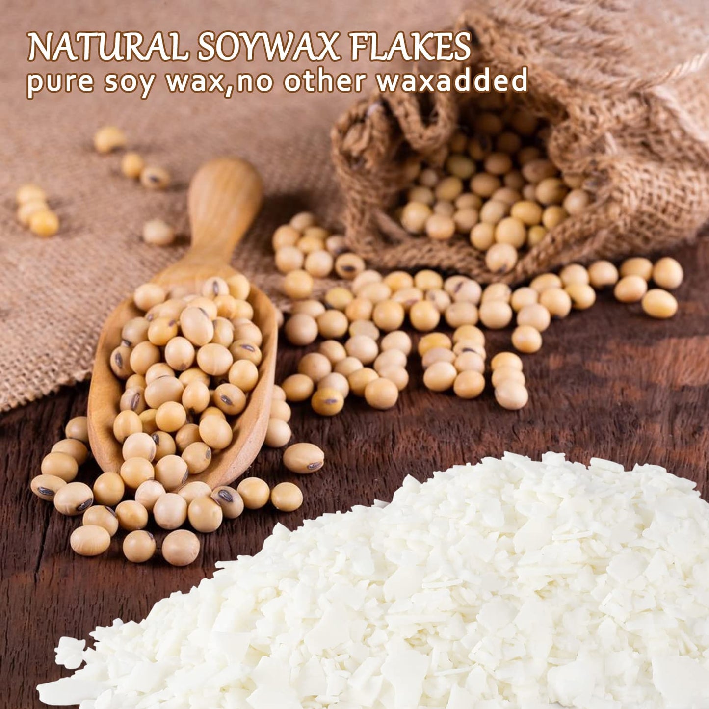 Grcdoyvl 5 Pound Bag DIY Soy Wax Candle Making Supplies - Natural Wax Flakes