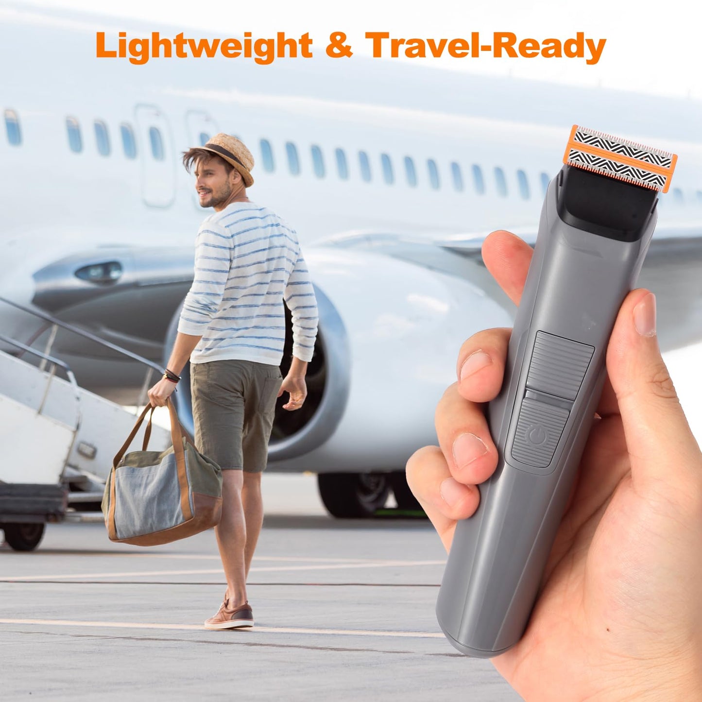 Compact Grooming Trimmer – USB-C Rechargeable, Ultra-Thin Blades, Replaceable Heads & Guide Combs for Travel