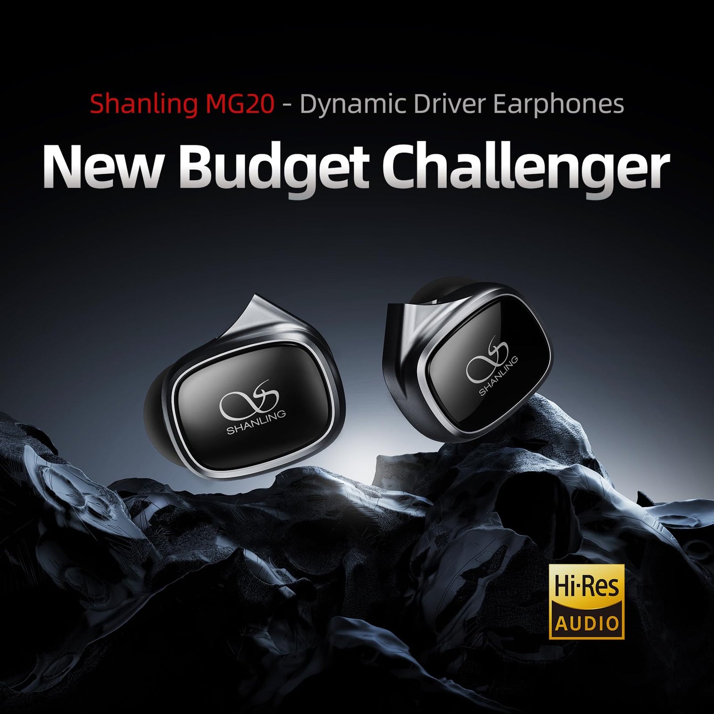 SHANLING MG20 HiFi Wired Earbuds, Type-C Plug in-Ear Earphones, DLC Diaphragm Dynamic Unit, Detachable 0.78/2PIN Cable, Ergonomic Design, Audiophile Earphones for Music