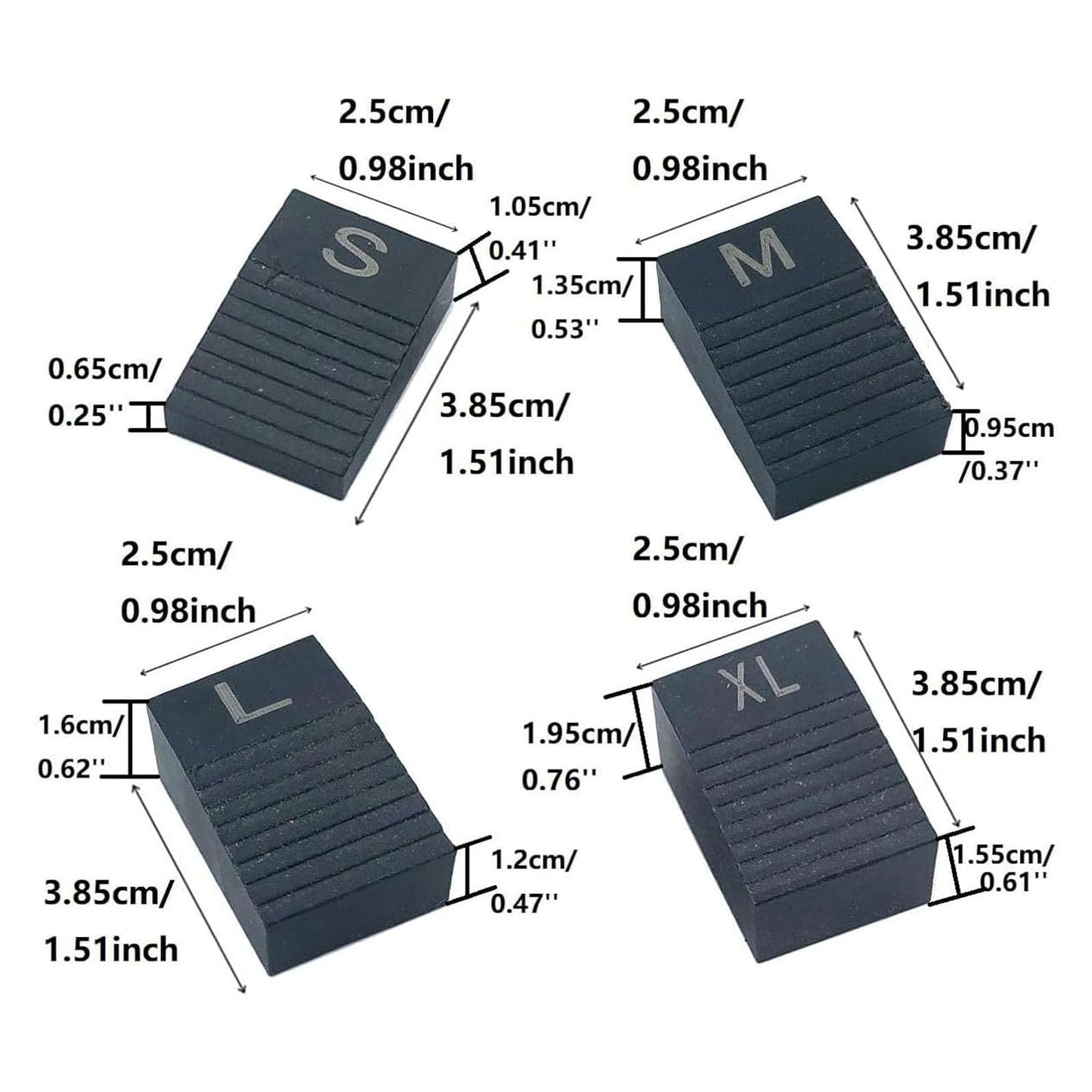 TUOREN Guitar Floating Tremolo Set Up Blocks Slider Set, Intonation Adjuster and Tremolo Bridge Shim Compatible with Floyd Rose Electric Guitar Accessories, Guitar Luthier Tool Set 1/4" - 3/4"