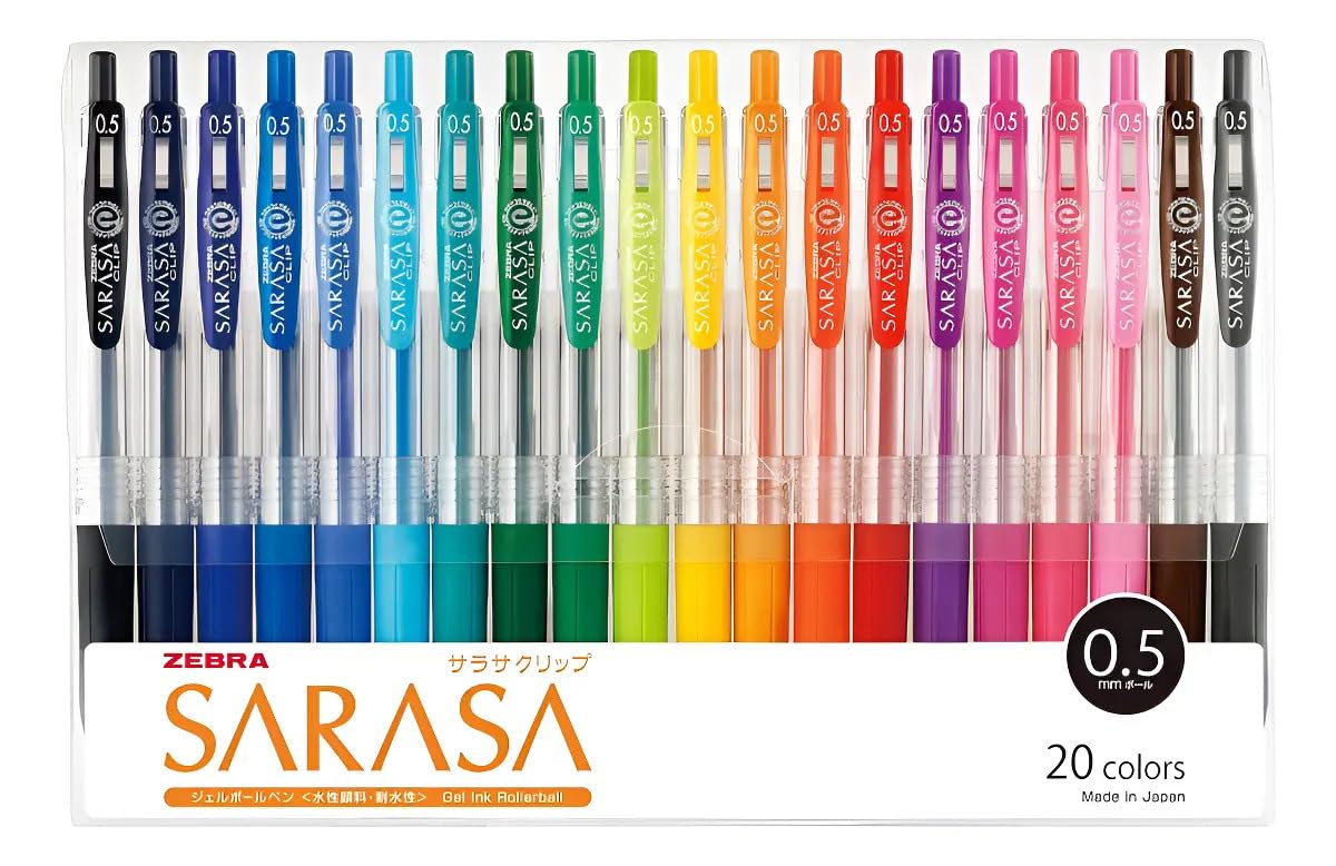 Zebra Gel Ballpoint Pen Sarasa Clip 0.5 Jj15-20ca 20 Color Set by Zebra