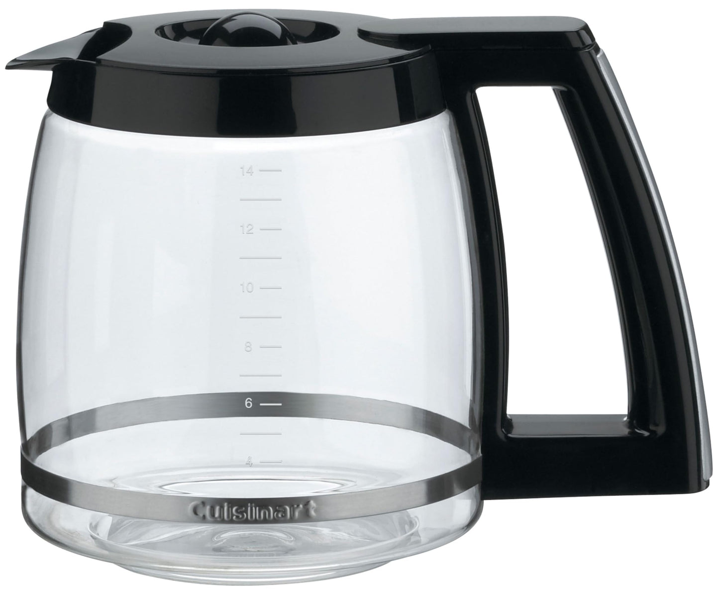 Cuisinart 14-Cup Replacement Glass Carafe, Black (DCC-2200RC)