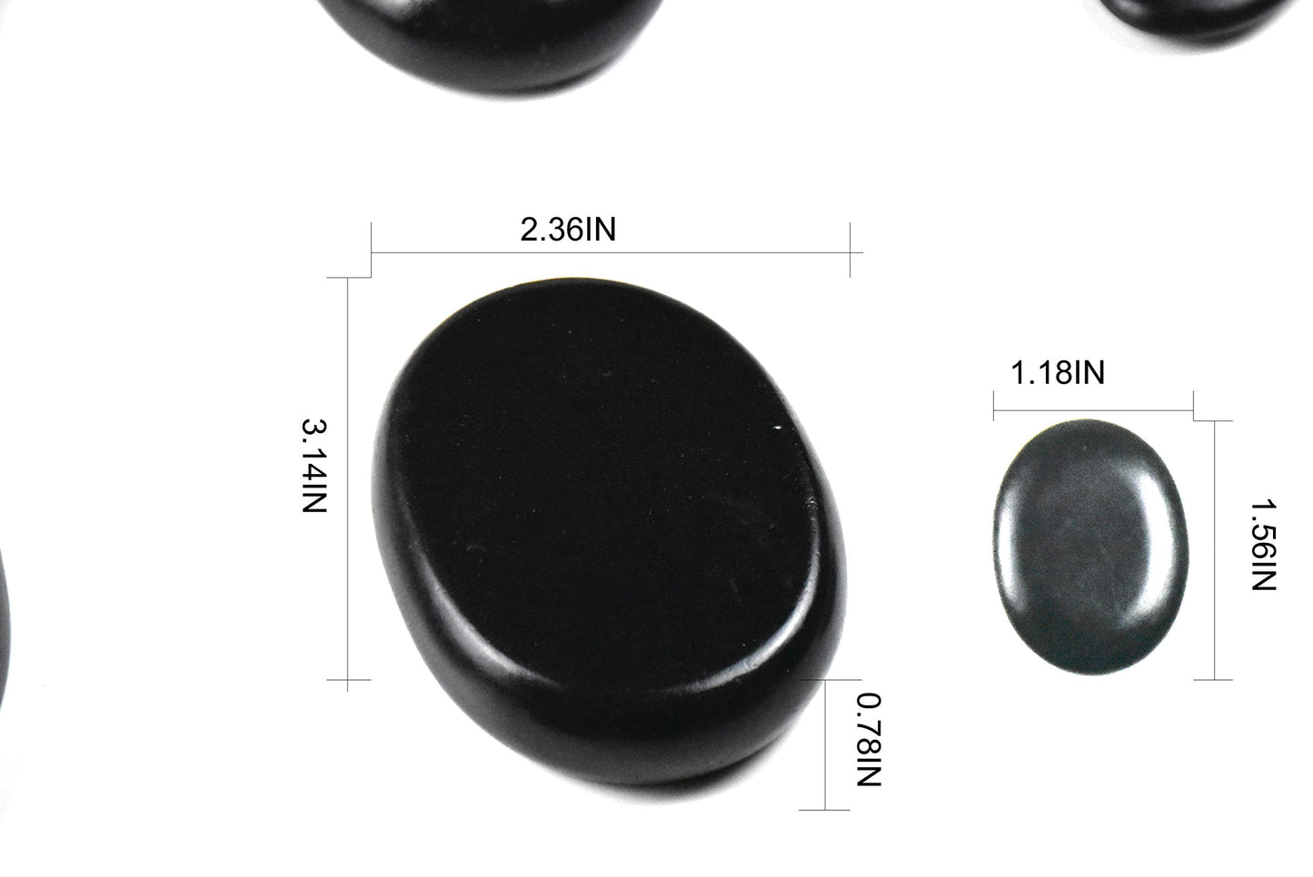 QYLHH 18 Hot Massage Stones Set Natural Basalt Warm Rocks Kit for Home Spa Massager