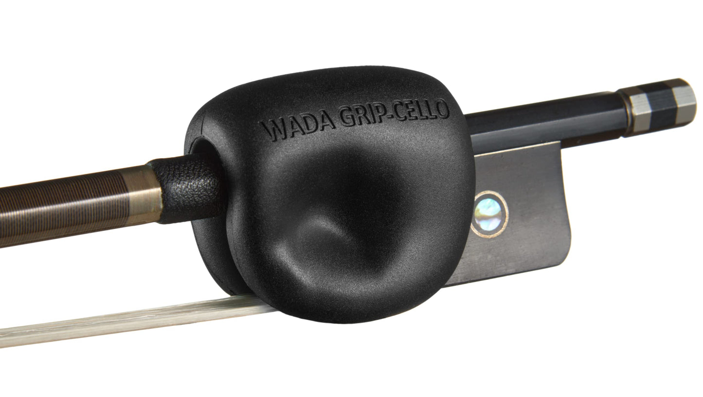 WADA Cello Bow Grip Aid: A Correct Bow Hand without Strain. A Second to Attach to the Bow and Remove. You can Concentrate on Your Sound and Music with a Relaxed Hand and Arm from the Beginning.