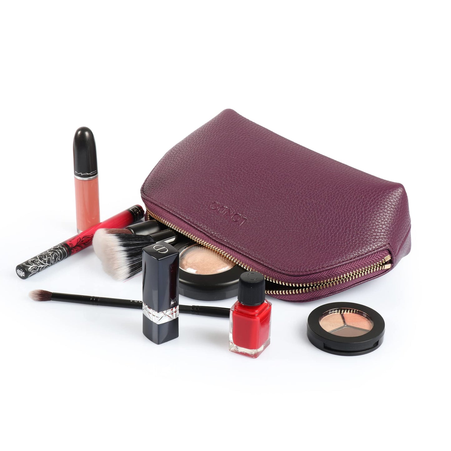 Londo Genuine Leather Makeup Bag Cosmetic Pouch Travel Organizer Toiletry Clutch