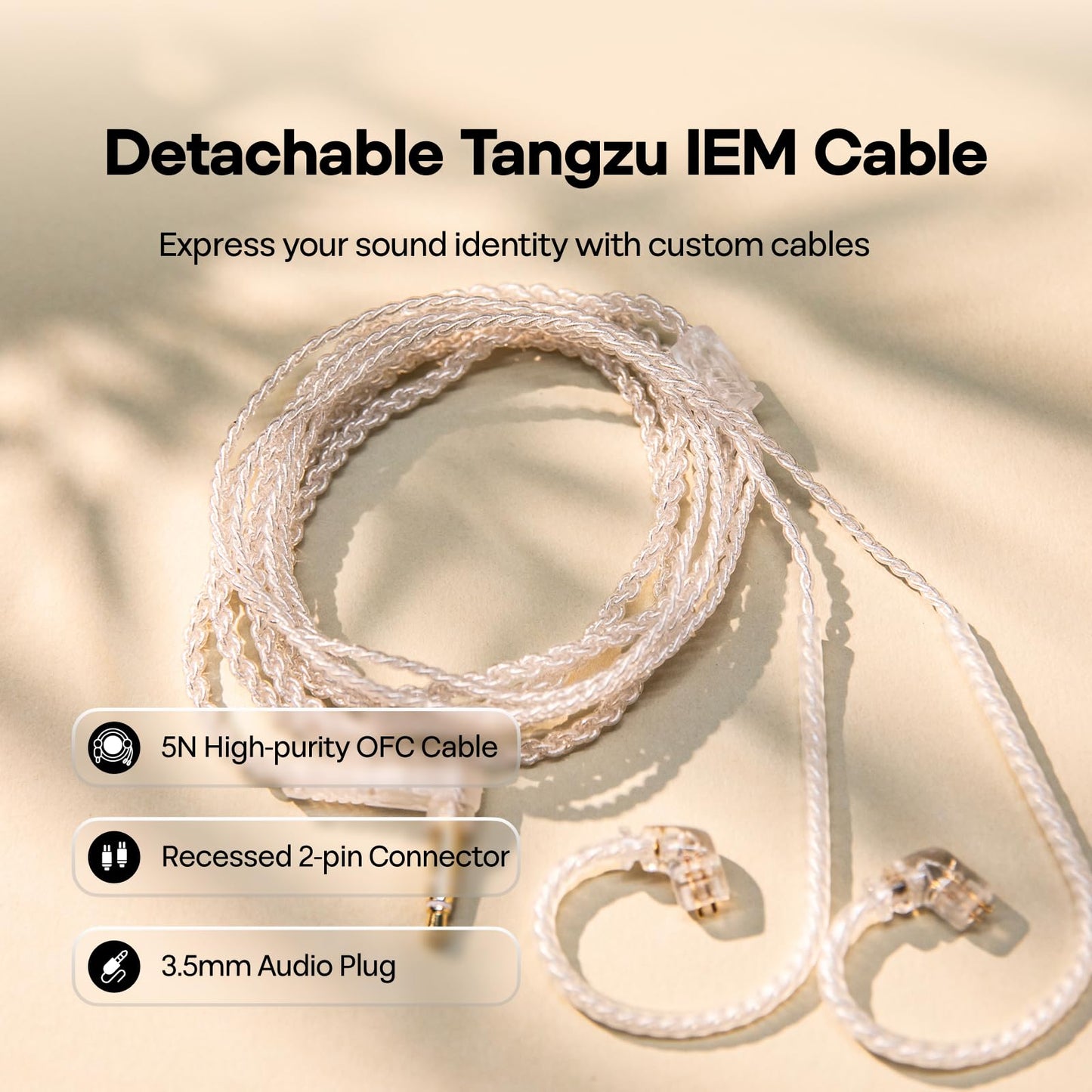 Linsoul TANGZU Wan’er S.G HiFi 10mm Dynamic Driver PET Diaphragm in-Ear Earphone with Ergonomic Shape, Detachable Recessed 2Pin OFC Braided Cable for Audiophile Musician DJ Stage (Green, with Mic)