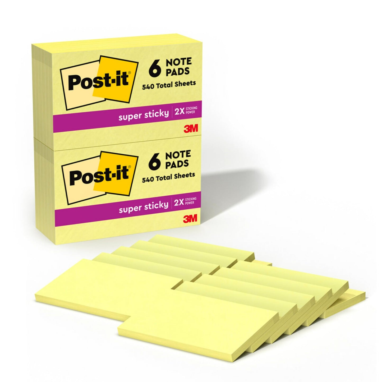 Post-it Super Sticky Adhesive Notes - 3" x 5" - Canary Yellow - 1 Each