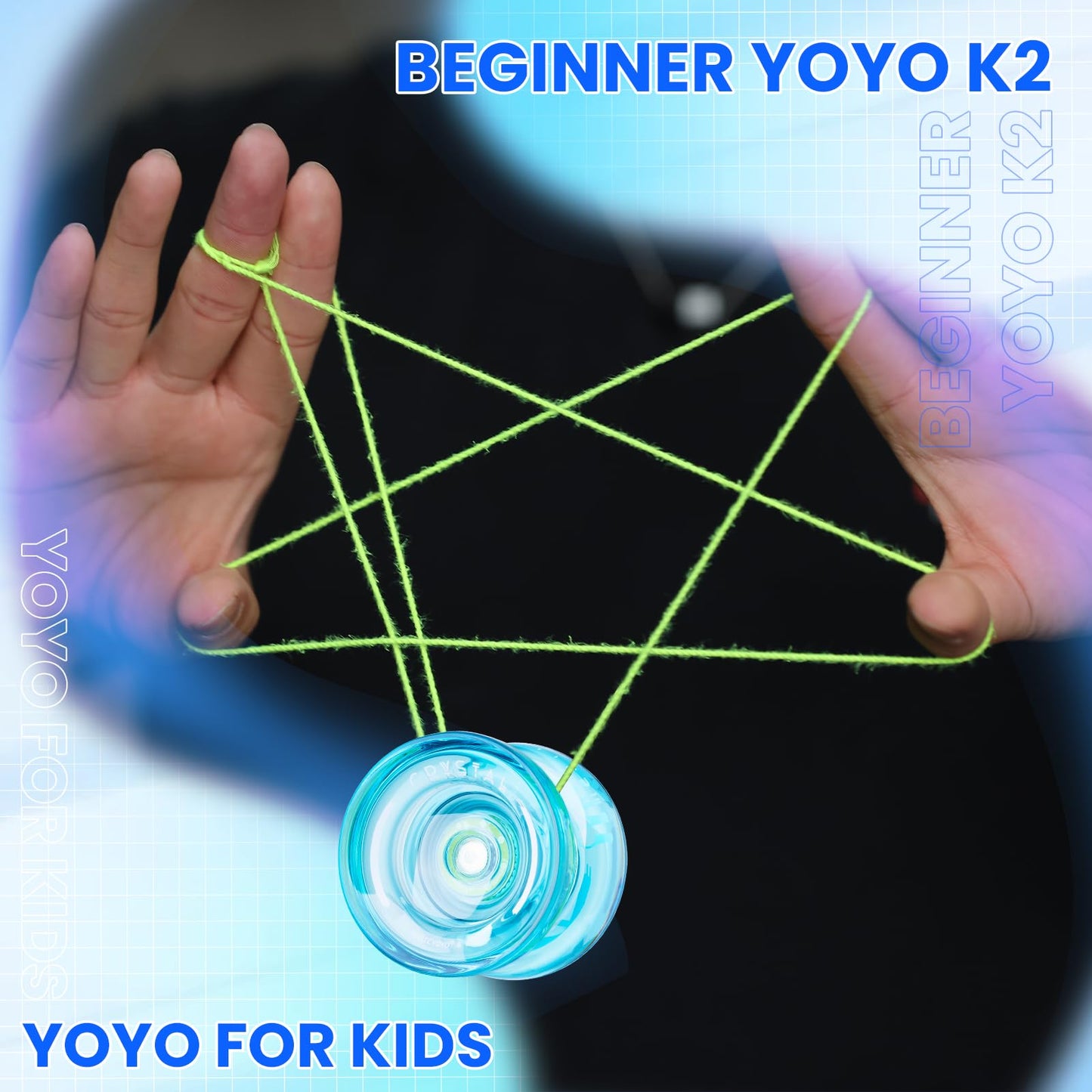 MAGICYOYO Professional Yoyo for Kids, Pack of 2 Yoyos, Unresponsive Yo Yo N11 and Responsive Yo yo K2, Dual Purpose Yo-yo for Beginner/Advanced, Extra Yoyo Case + 12 Strings + Bearing Kit