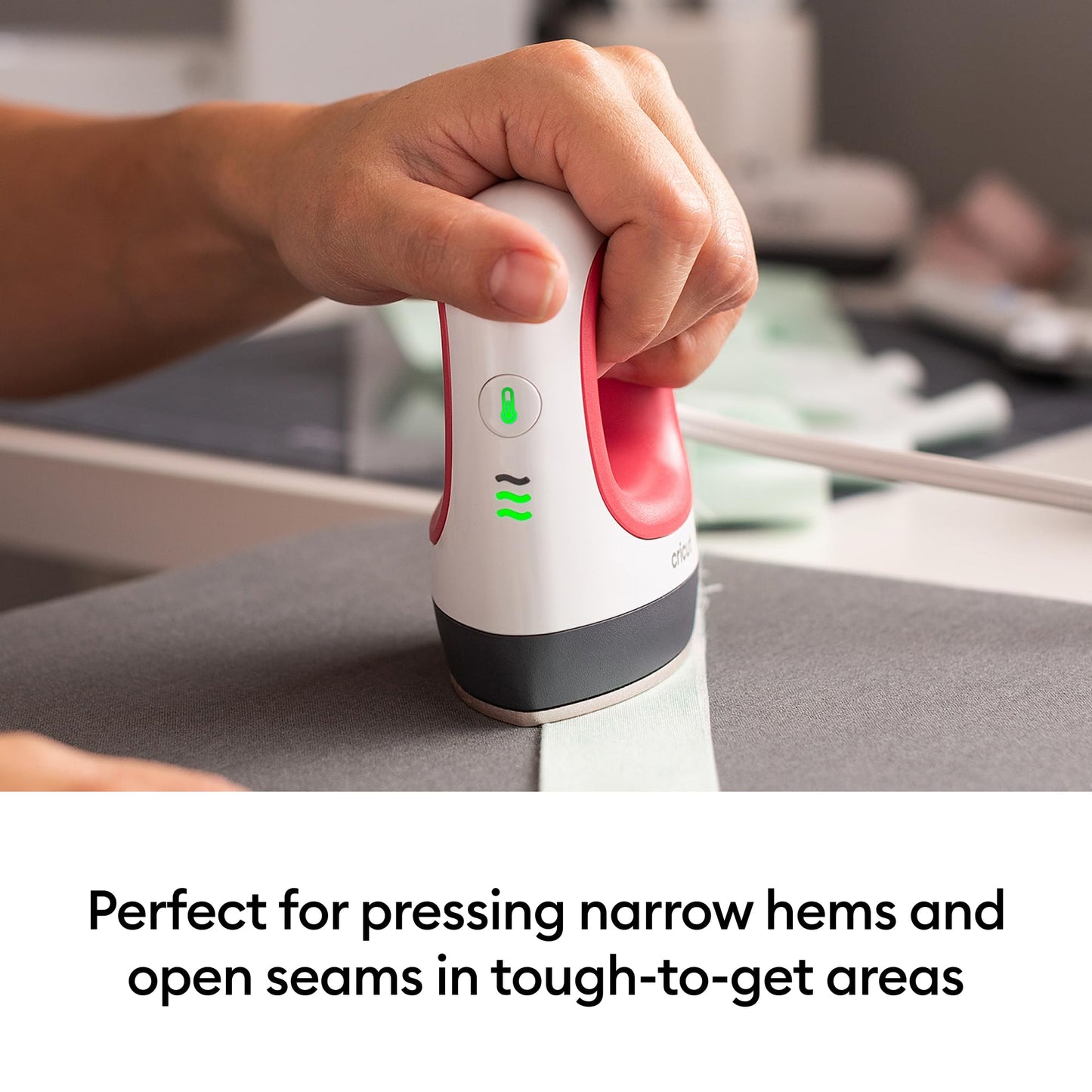 Cricut EasyPress Mini Heat Press - For Pressing Small Objects Like Shoes, Stuffed Animals, Hats & More - 3 Heat Settings & Precision Tip - Ceramic-Coated Heat Plate - Compact & Lightweight - Raspberry