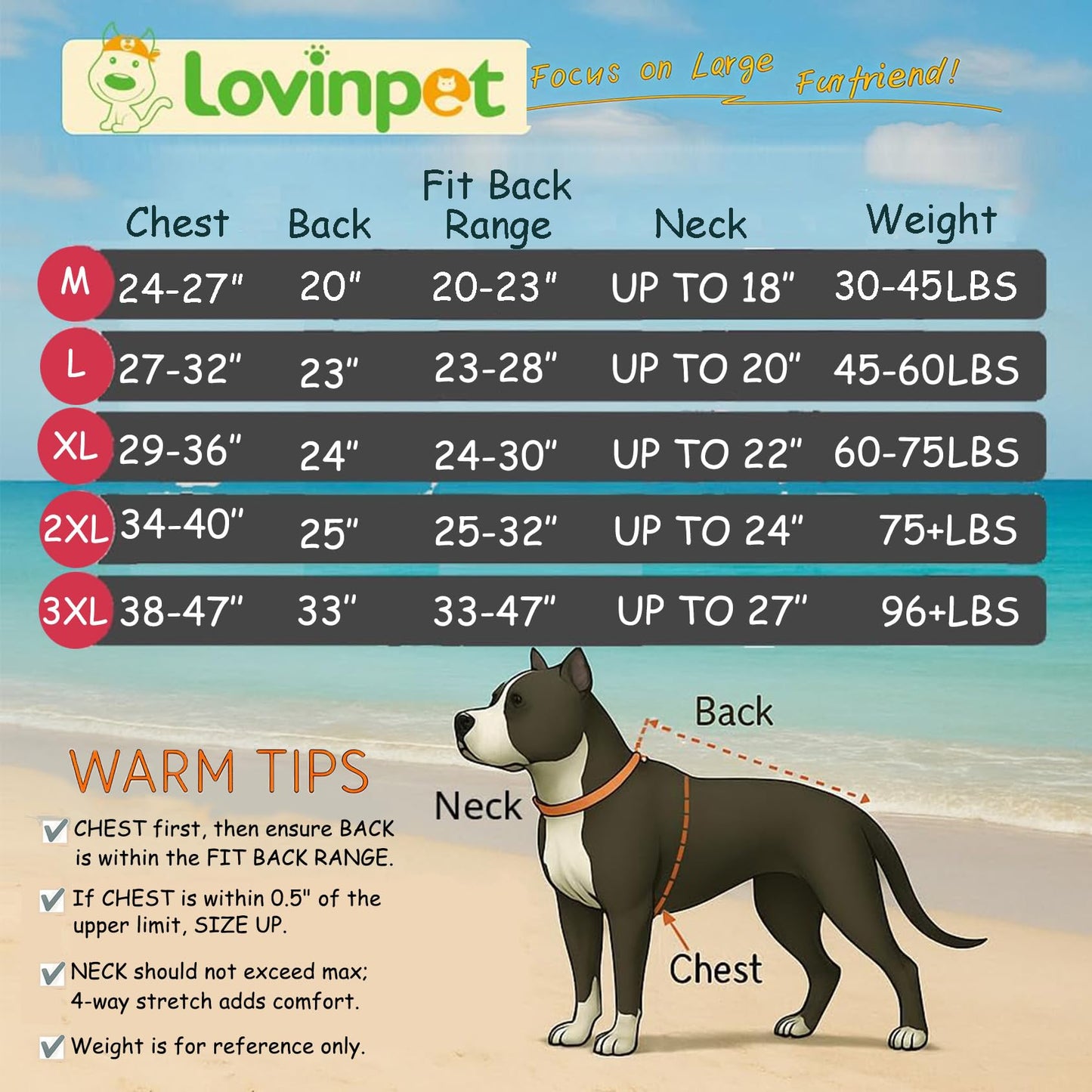 LovinPet Large Pitbull Dogs Onesies - Wound Care/Post Surgery Dog Clothes,Anxiety Relief Shirt for Dogs, Large Breed Dog Jammies, Lightweight Stretchy,Reflective Stripe,Brown Shark Print, Pet PJ's/XL