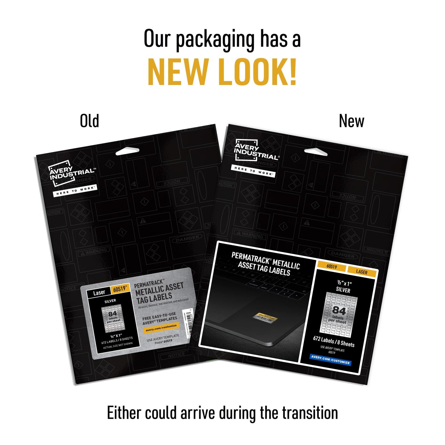 PermaTrack Durable Metallic Asset Tag Labels, Laser, 1/2"