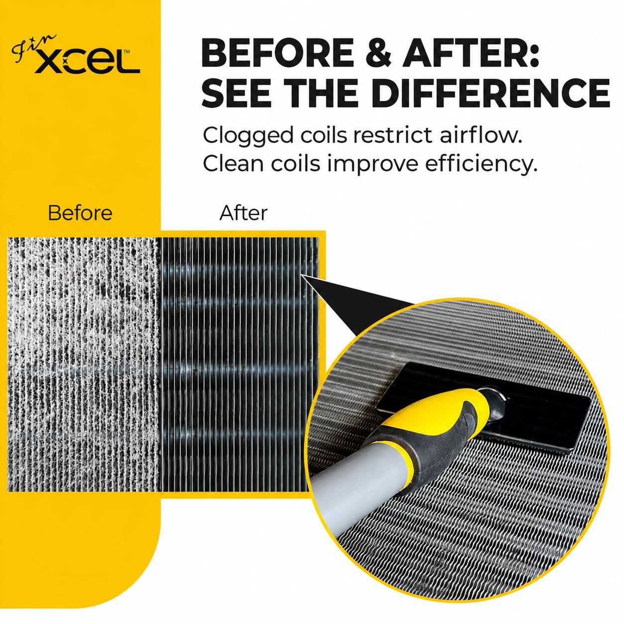 HVAC Coil Fin Cleaning Brush (Large)