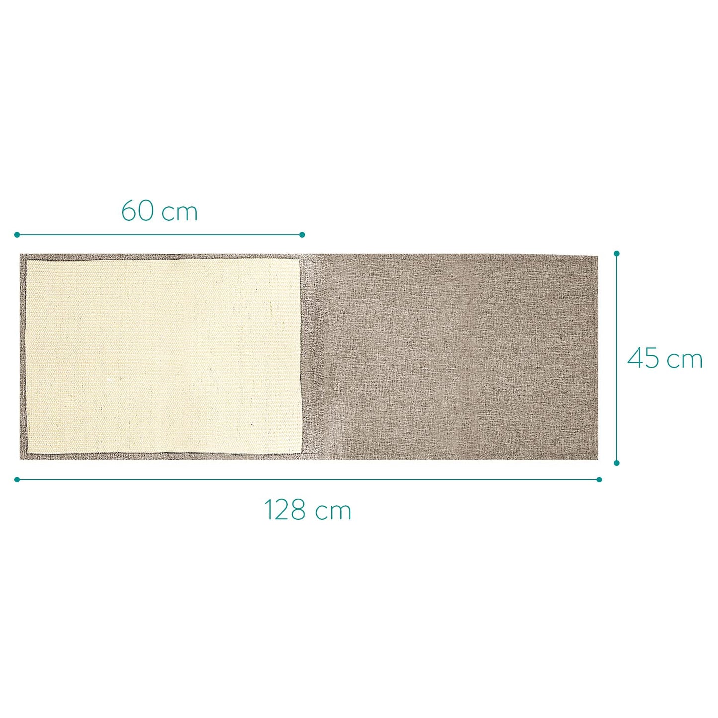 Navaris Cat Scratch Armrest Organizer - Sisal Furniture Protector Scratching Pad for Cats - Scratcher Mat Cover for Sofa Couch Armchair - Light Brown