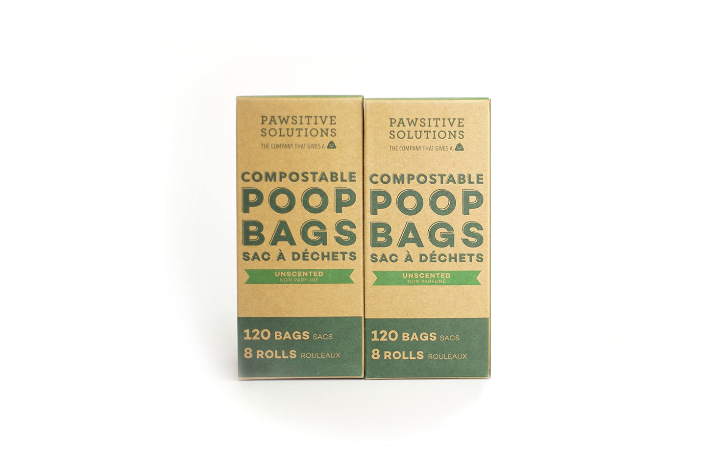 Pawsitive Solutions Eco-Friendly Compostable Extra Thick and Strong Unscented Doggy Poop Waste Bags - Easy Open BPI Certified (240 Bags)