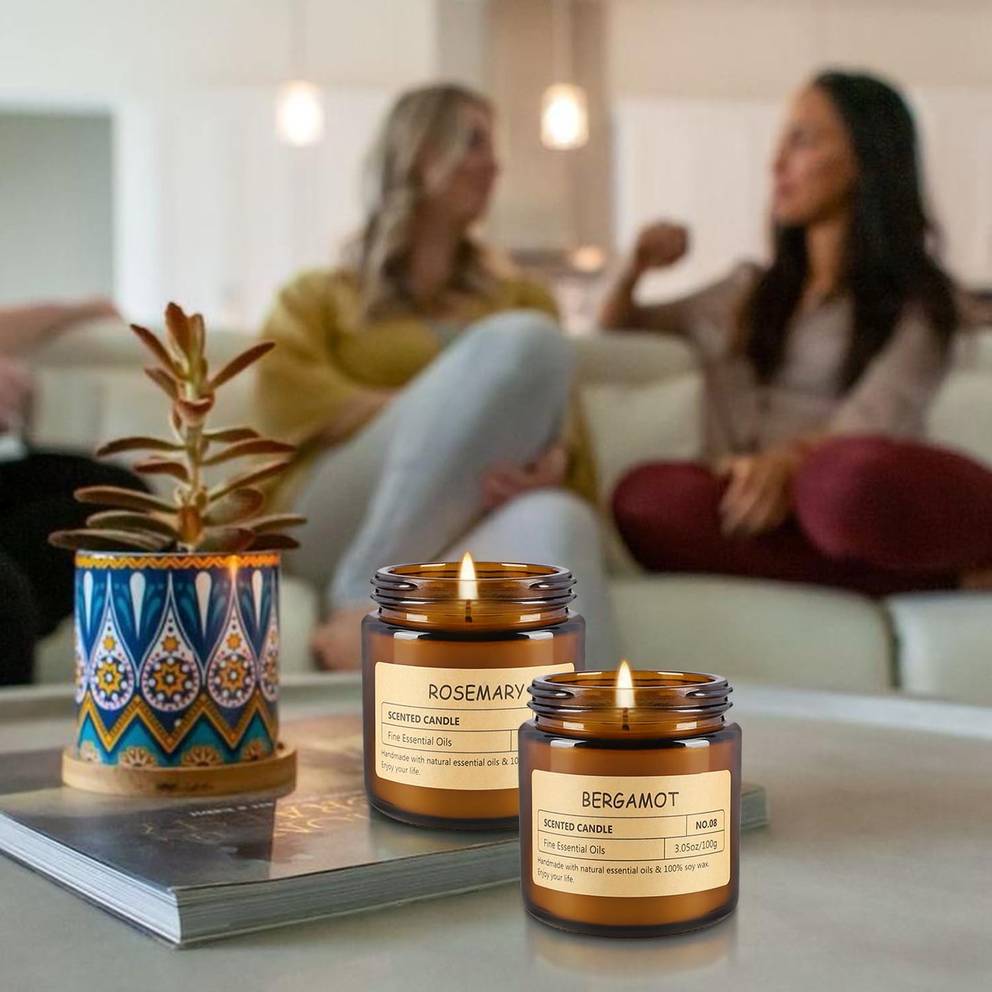 12 Pack Scented Candles - 3.5 oz Scented Candles Fine Gift Set - Soy Wax with Essential Oils - Great Gift for Women, Mothers, Friends and Colleagues.