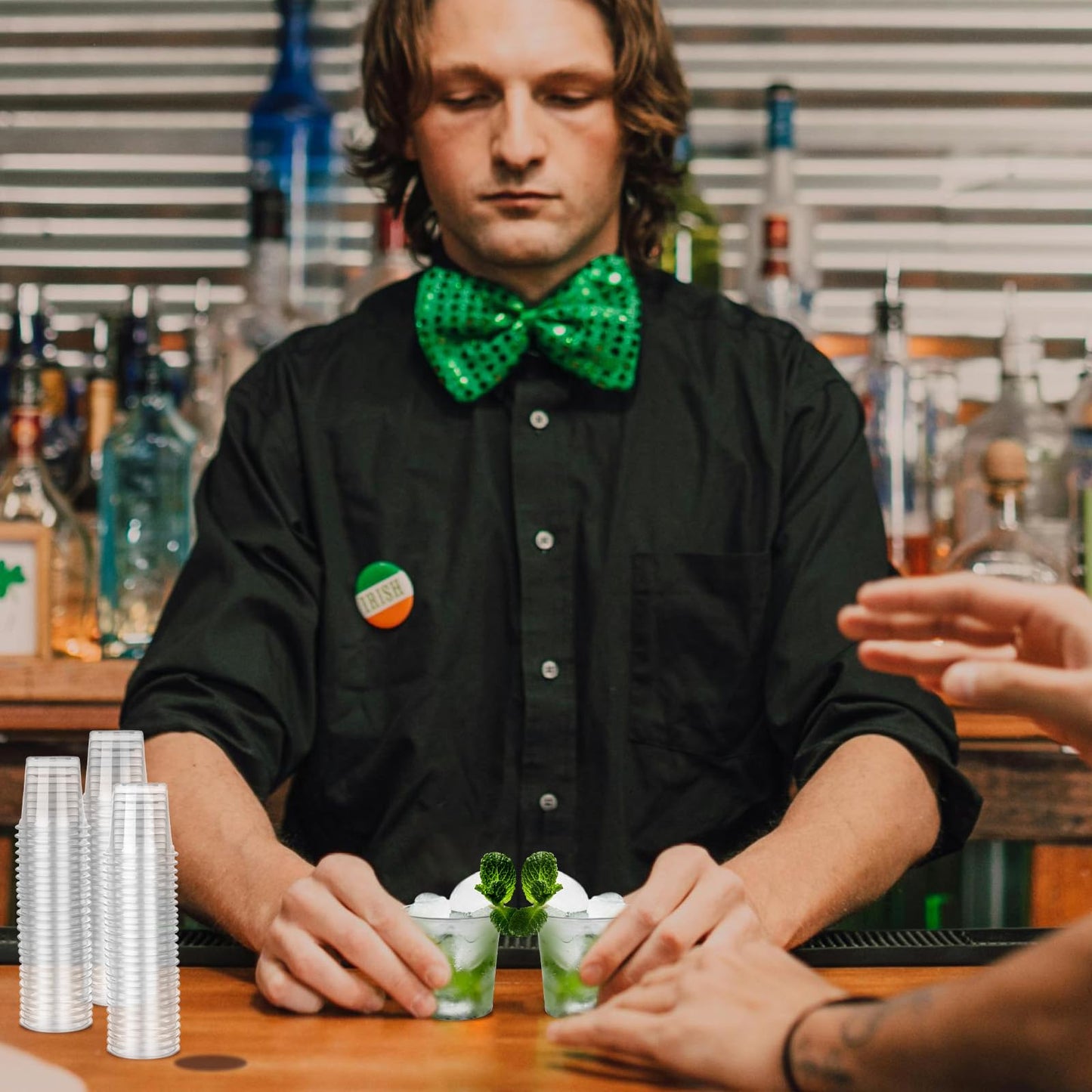 1000 Pack Plastic Shot Glasses Bulk 1 oz Mini Shot Cups Disposable Clear Small Sample Cups for Tasting, Whiskey, Jelly Shot, Pudding, Party, Wedding, Halloween, Christmas