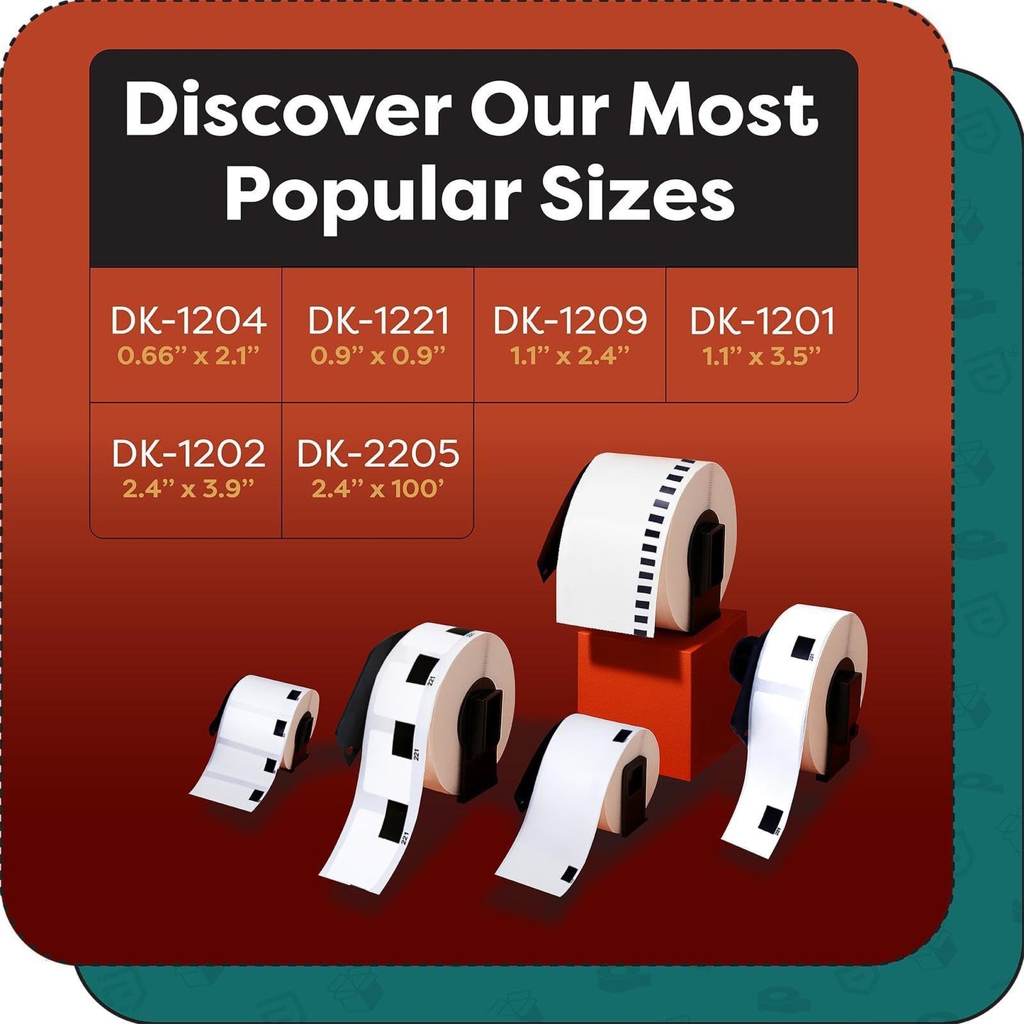 Aegis Adhesives Replacement for Brother Direct Thermal Address and Barcode Labels (DK-1201-1.1" X 3.5”)