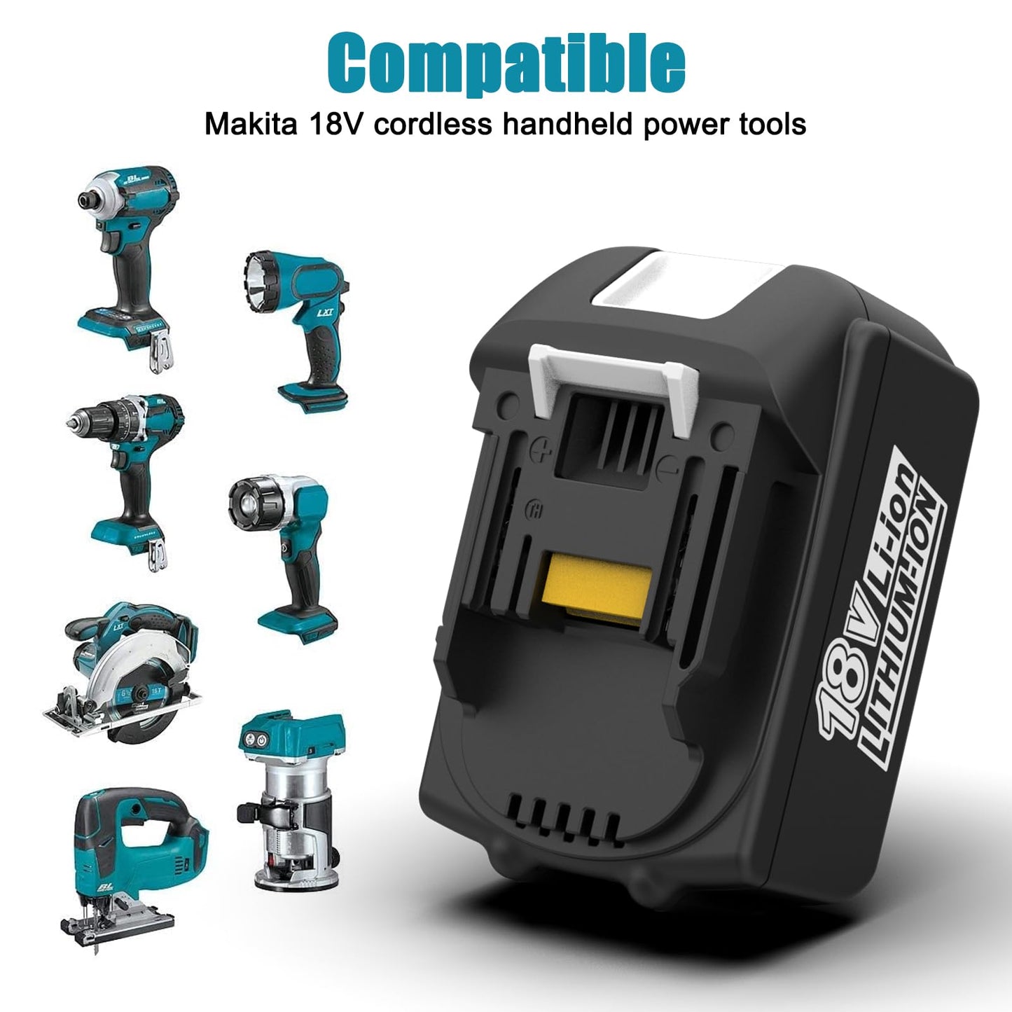 ANTRobut 2Pack 6.0Ah Replacement for Makita 18V Batteries BL1860 BL1850 BL1830 BL1840 BL1815 Compatible with LXT Makita Cordless Power Tools