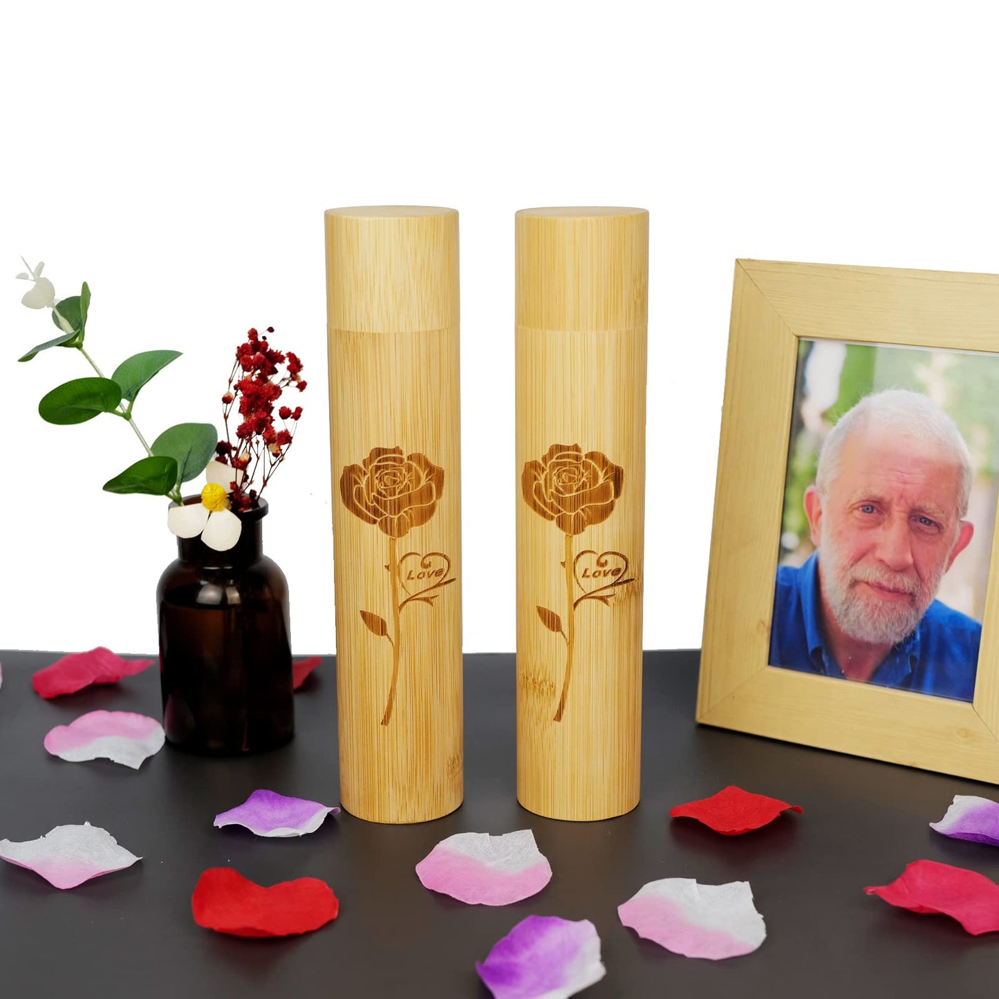Set of 4 Small Scattering Urns Tube for Human Ashes, ECO & Biodegradable Friendly Spreading Cremation Tube Urn for Male Female Child Pet Ashes