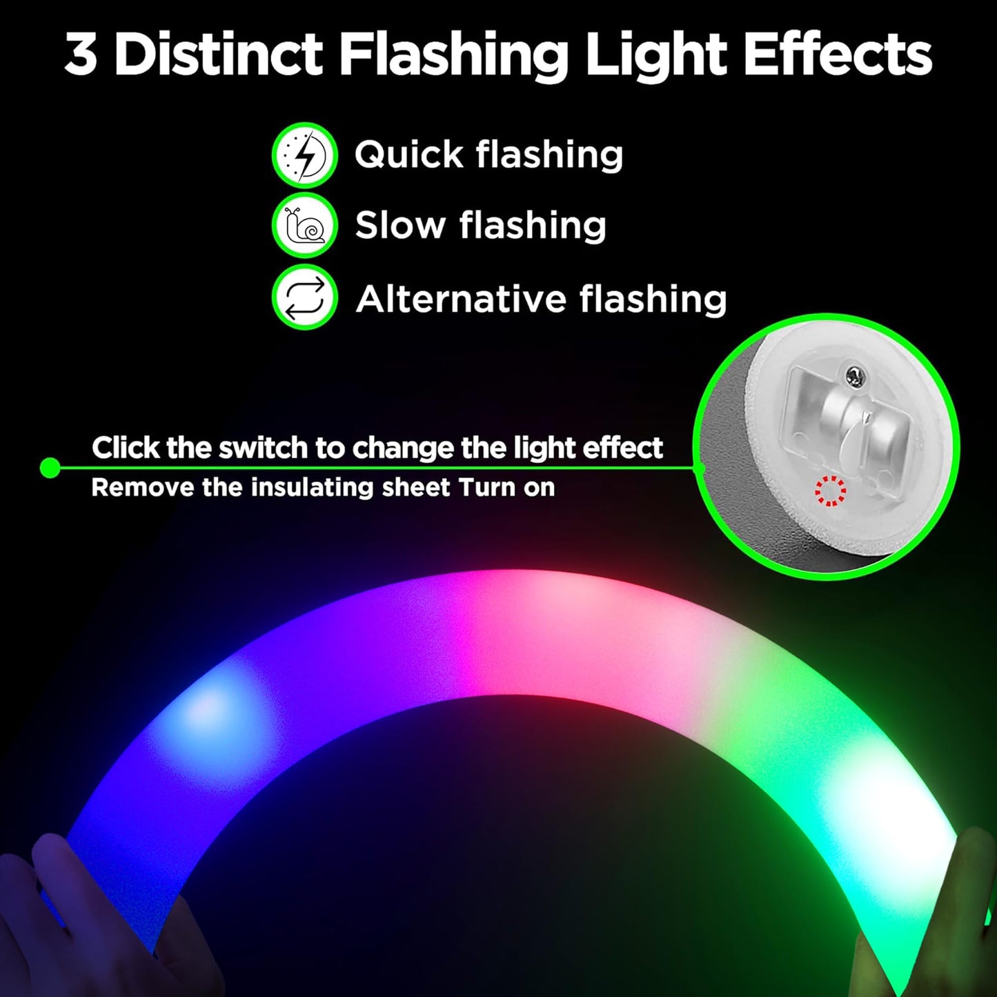 32 Pcs Foam Glow Sticks Bulk Party Pack, L16‘’Big Led Light Up Foam Sticks with 3 Flashing Effect, Glow in The Dark Party Supplies Favors for Wedding, Adults/Kids Birthday, Disco Dance Floor Party, DJ