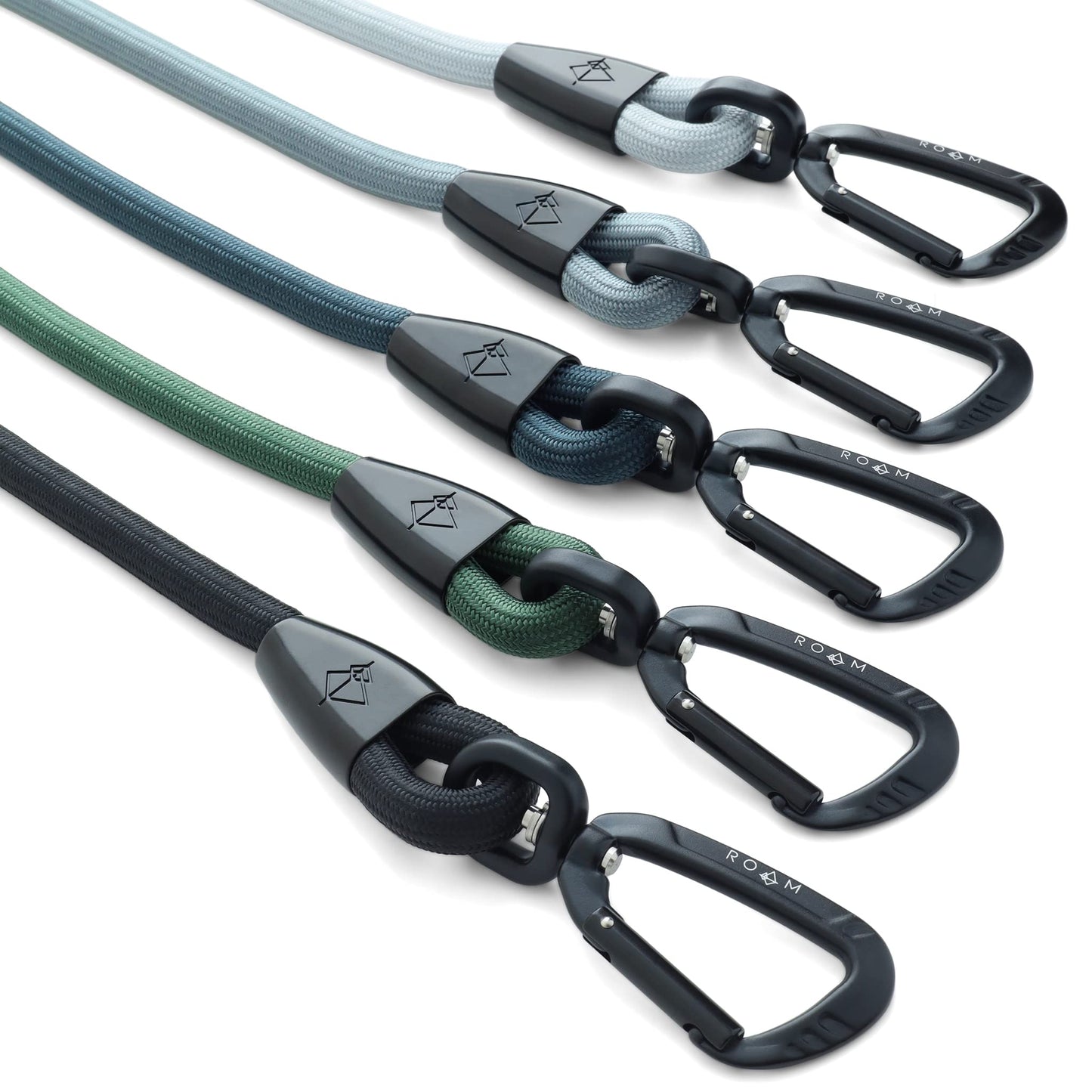 MADE TO ROAM Premium Everyday Leash - Ultra Soft Dog Leash with Aviation Aluminum Carabiner for Small, Medium, Large Dogs - California Horizon, 6ft (Rubber Coated Metal Clamps)