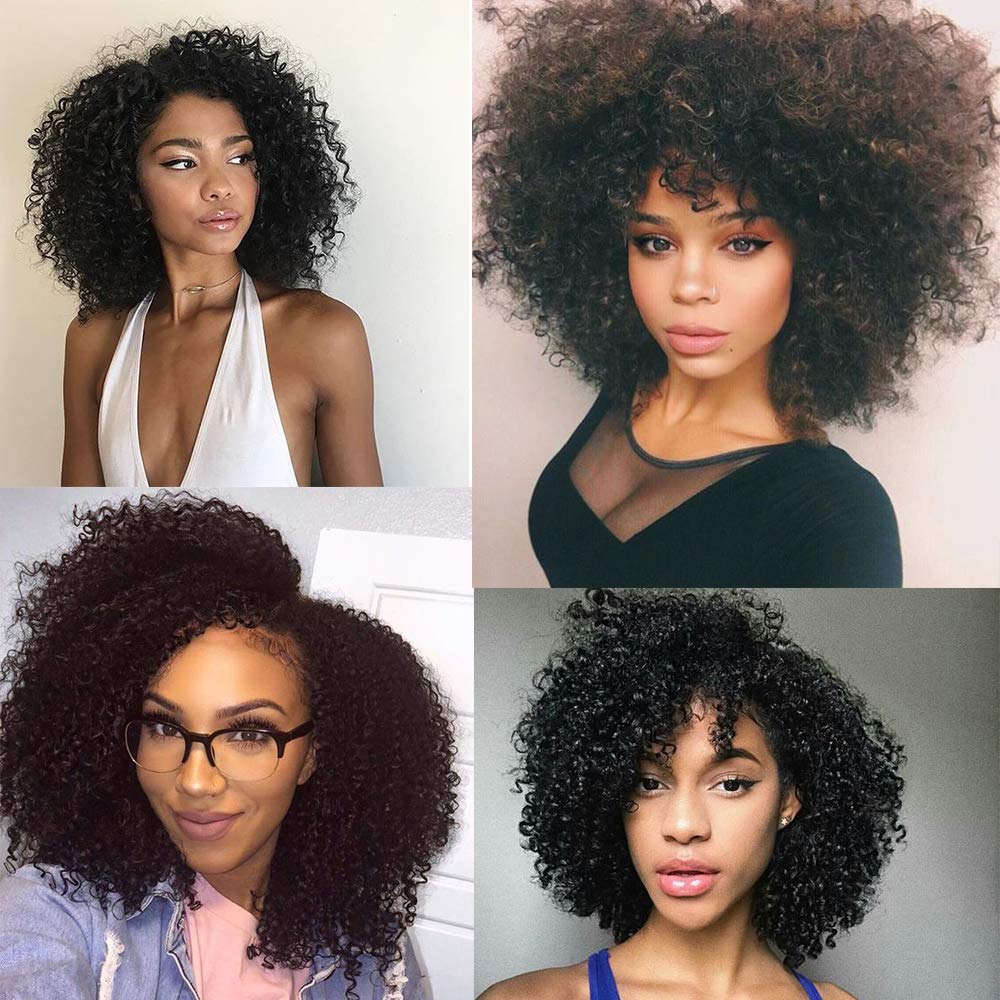 Dsoar 18 inch With 18 Clips 8A Remi Human Hair Clip in Extensions 8Pcs/Set Afro Kinky Curly Double Wefts For Black Women Natural Color 120 Grams/Set