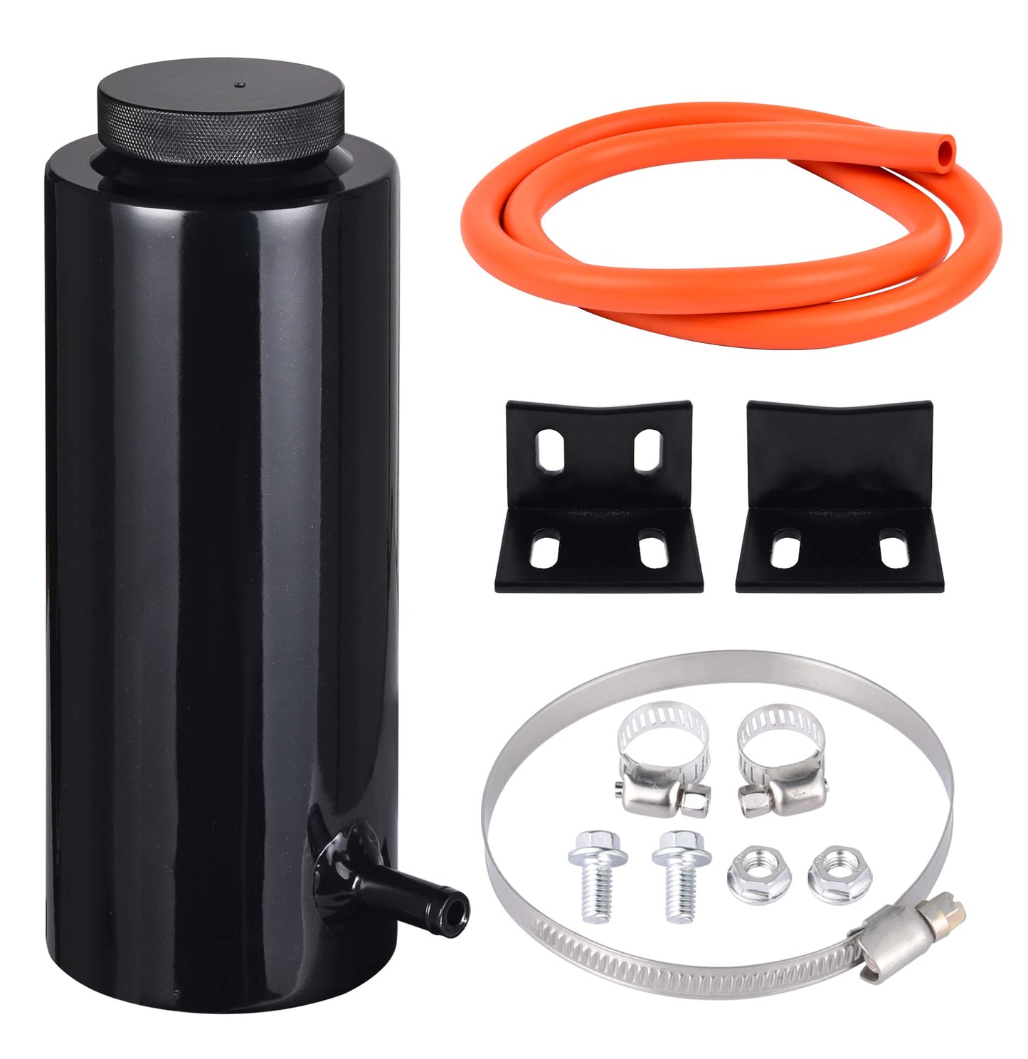 EVIL ENERGY Coolant Overflow Tank, Radiator Overflow Bottle Universal 800ml Aluminum Black