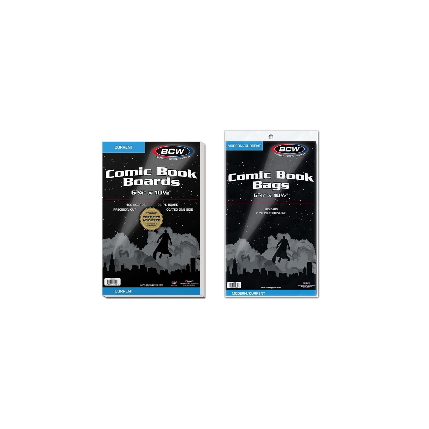 100 Comic Book Bags & Boards Bundle Current Size