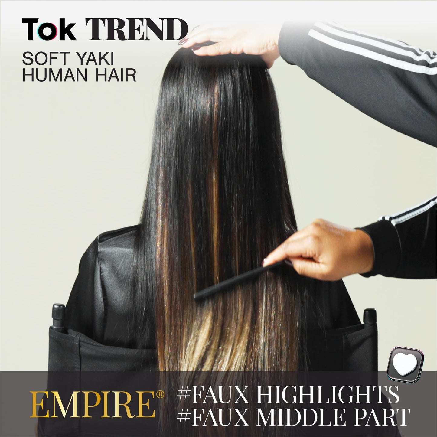 EMPIRE YAKI (12", 1B) - Sensationnel 100% Human Remy Hair Yaky Weave