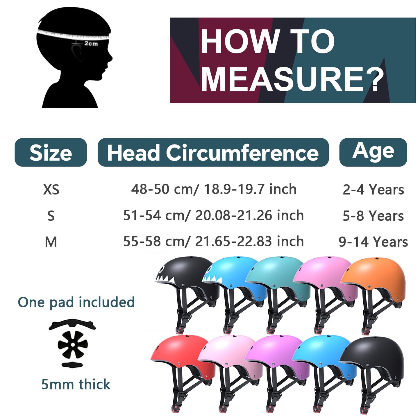 Glaf Baby Bike Helmet Toddler Kids Helmets for 1+ Years Old Infant Girls Boys Multi-Sport Helmet for Cycling Bicycle Skateboard Adjustable and Lightweight (Dark Blue, XS)