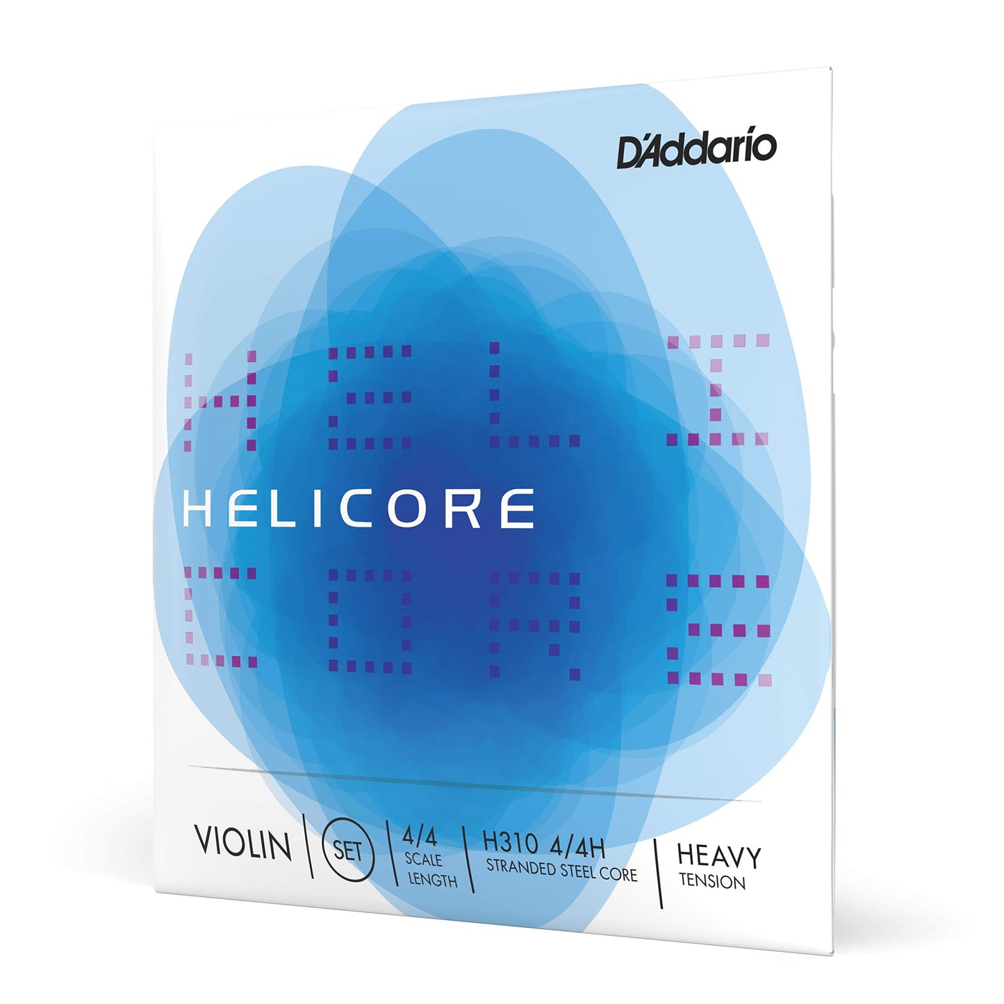 D'Addario H310 4/4H Helicore Violin String Set, 4/4 Scale, Heavy Tension