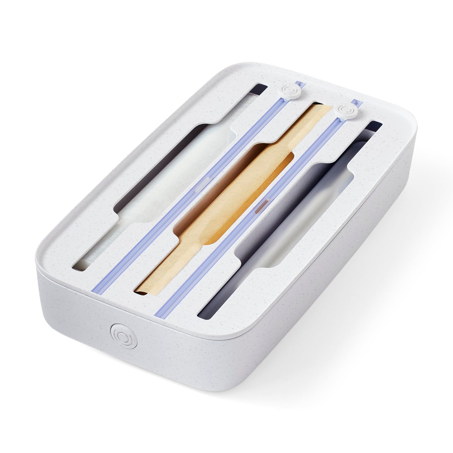 YouCopia StoraRoll Wrap Dispenser 3-in-1, Drawer Organizer for Foil, Plastic Wrap, Parchment and Wax Paper with Safety Cutters and Labels for Kitchen Organization